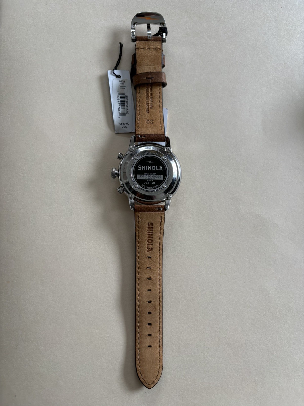 SHINOLA Detroit Men’s The Traveler S0120245782 2 Eye Chronograph Watch $850