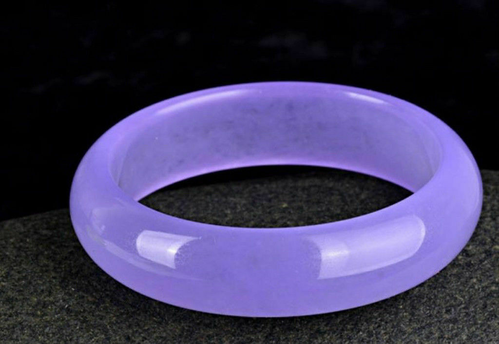 Natural Deep Violet Alexandrite Jade Gemstone Bangle Bracelet 56-62mm Jewelry