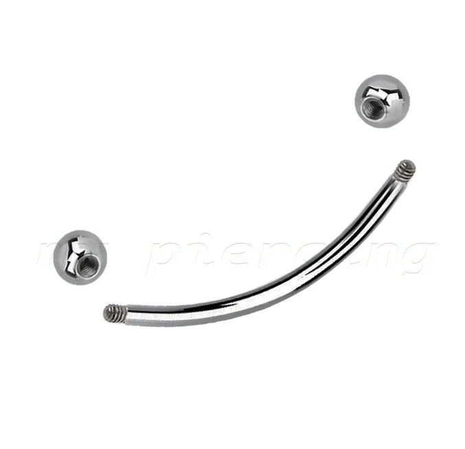 20g 18g 16g 14g 12g 10g Curved Barbell Eyebrow Ring Tongue Snake-Eyes Piercing
