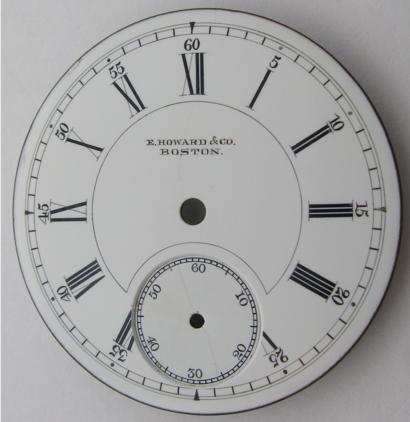 Pocket Watch Howard Boston 18s porcelain Fine DIAL diameter 45.4 mm for parts
