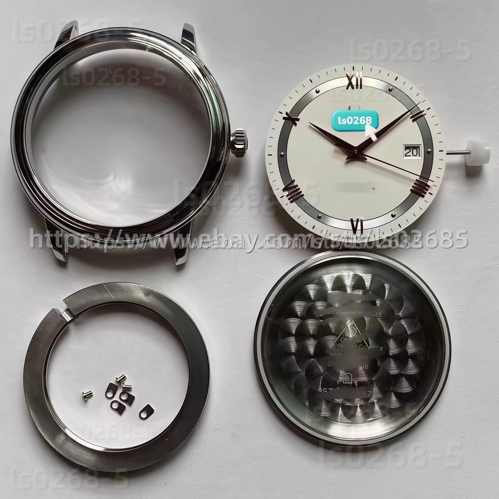 For DIY 39.5mm Watch Steel Case kit For 2824 9015 2892 movement