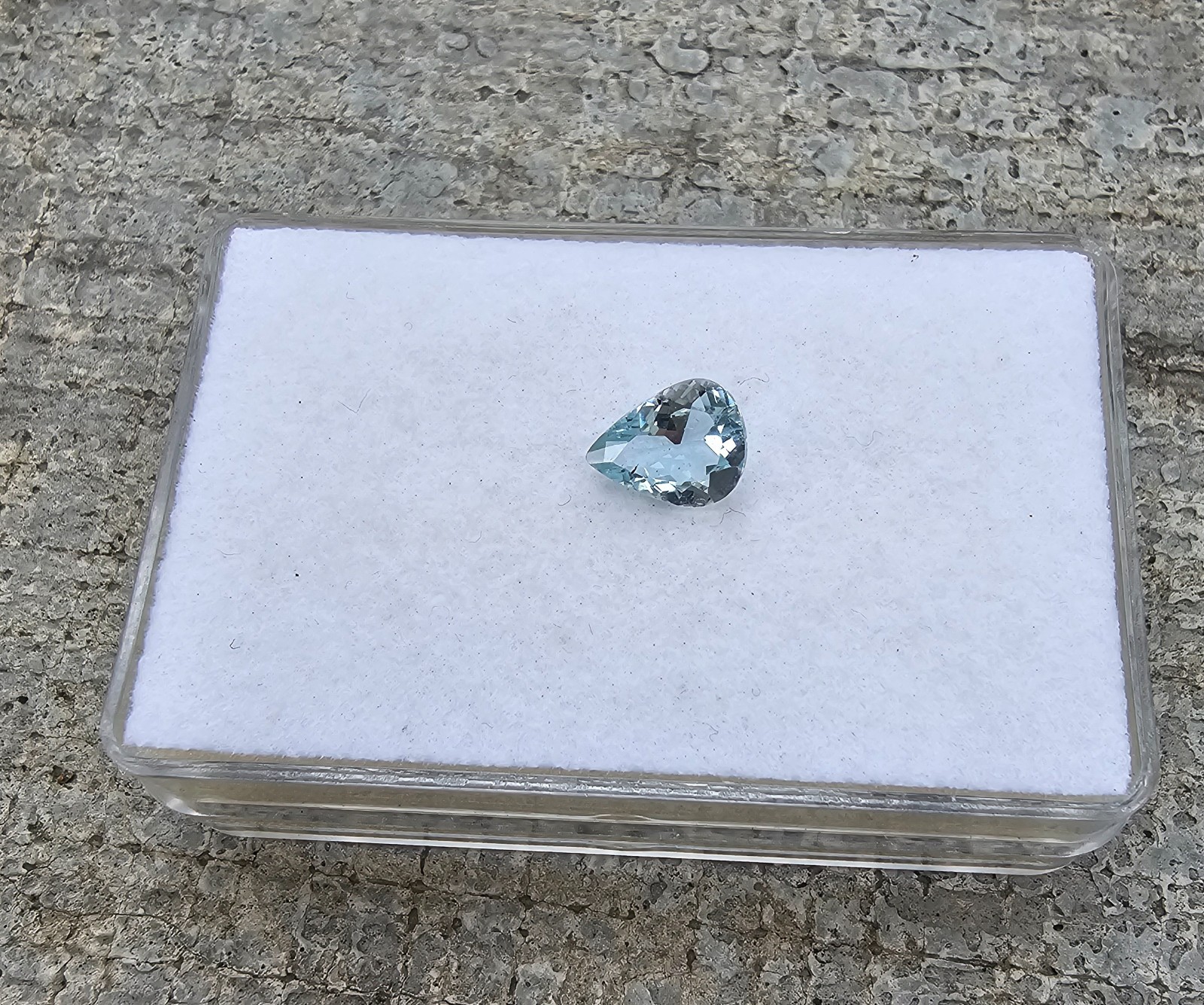 Aquamarine 8.9×6.9mm Pear Shape Loose Gemstone!