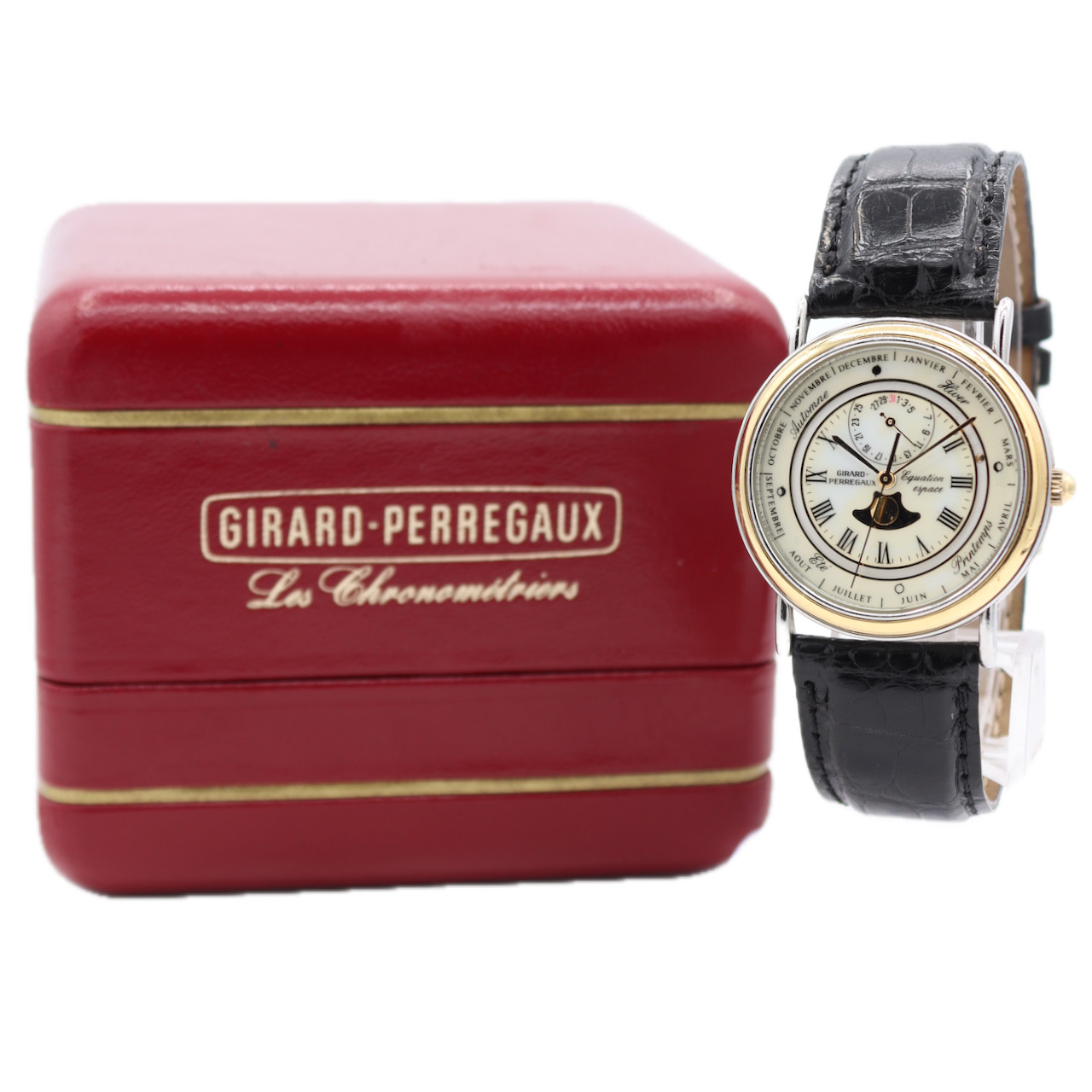 Vintage Girard-Perregaux 4830 Equation Espace Men’s Quartz Wristwatch Two Tone