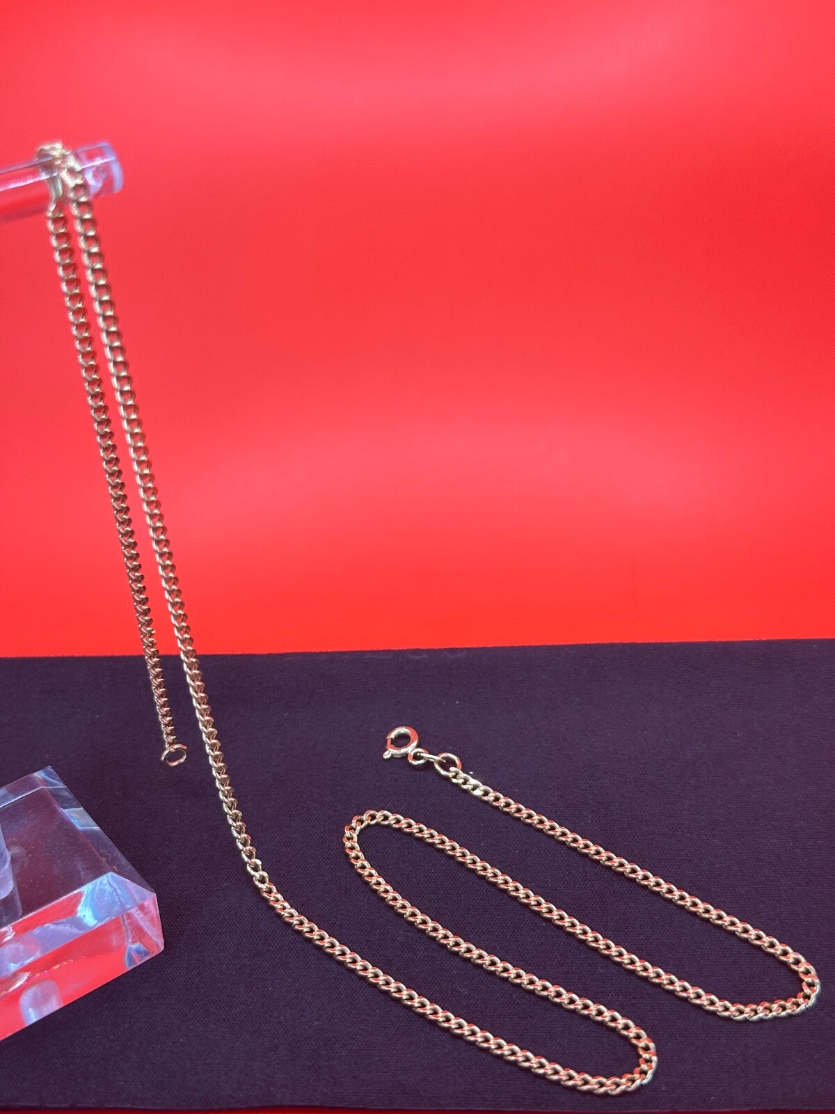 14K Yellow Gold Curb Link Chain Necklace 18″2.2mm 2.75g 585 Stamped Real Genuine