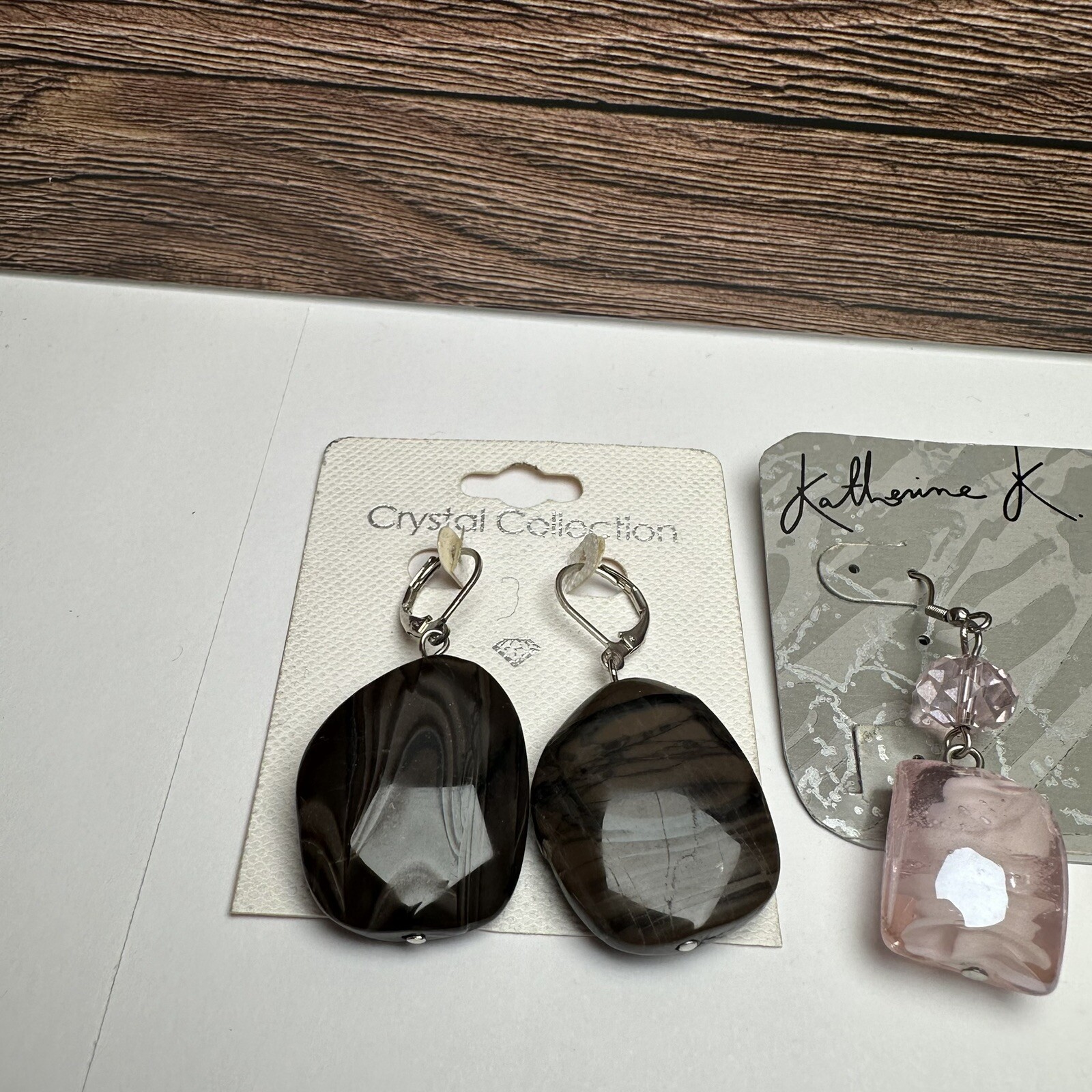 Silver Tone Beaded Dangle Drop Pierced Earrings NWT Lot Of 3