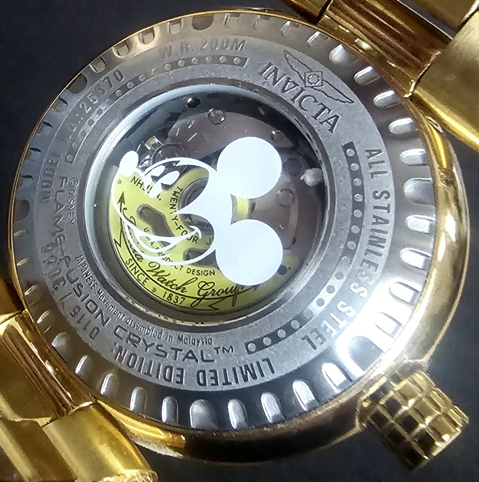 Invicta Disney Mickey Mouse Limited 115/3000 Automatic Mother Pearl Watch 25670