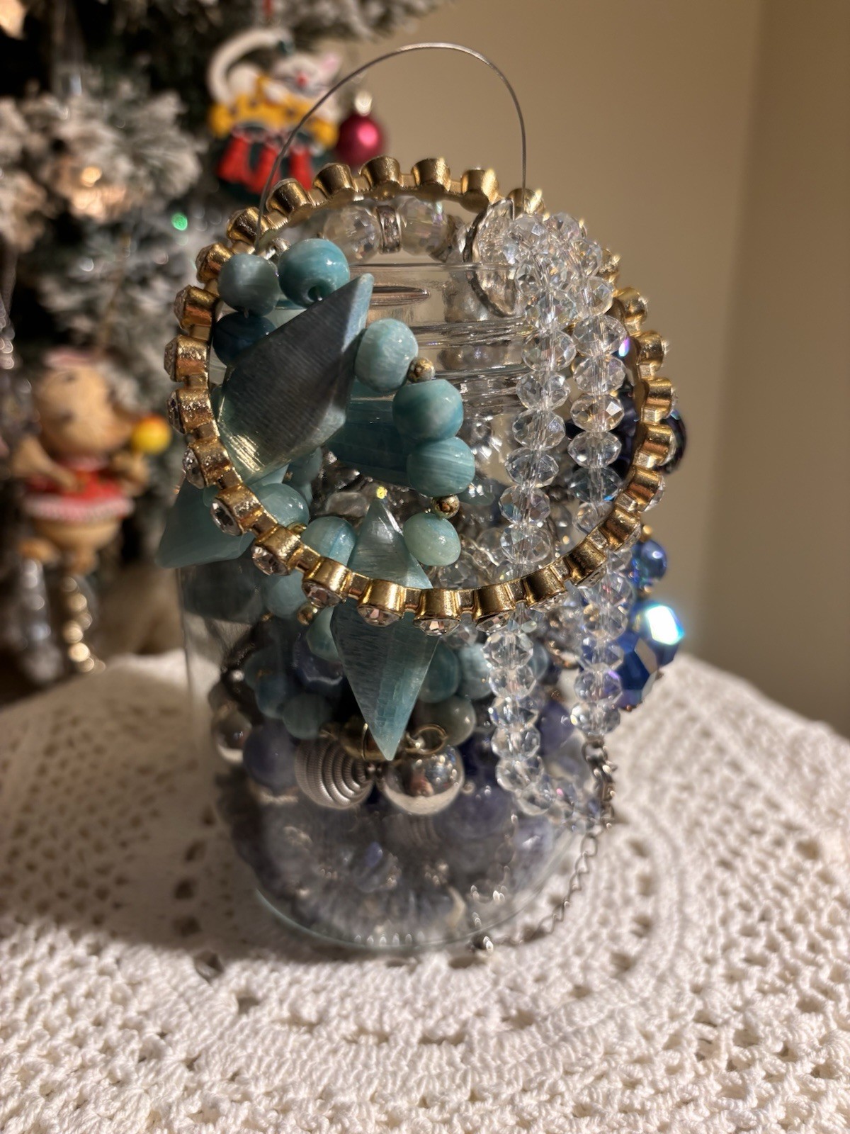 Beautiful Blues Mystery Jar Vintage To New Pieces