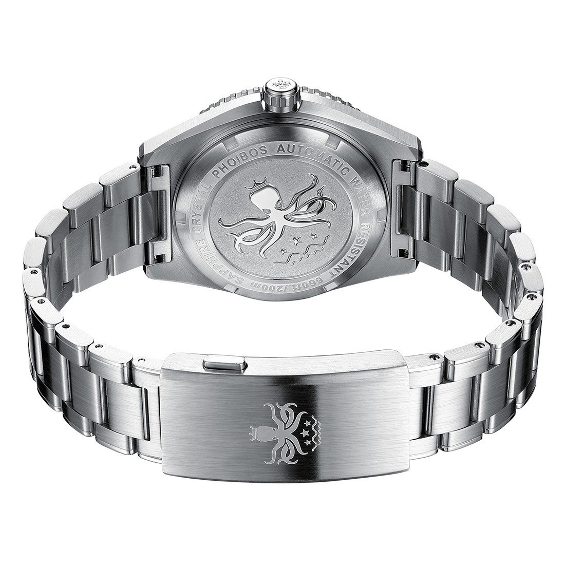 Phoibos Argo 200M Steel Automatic Sunray Date Ceramic Diver Men’s Watch