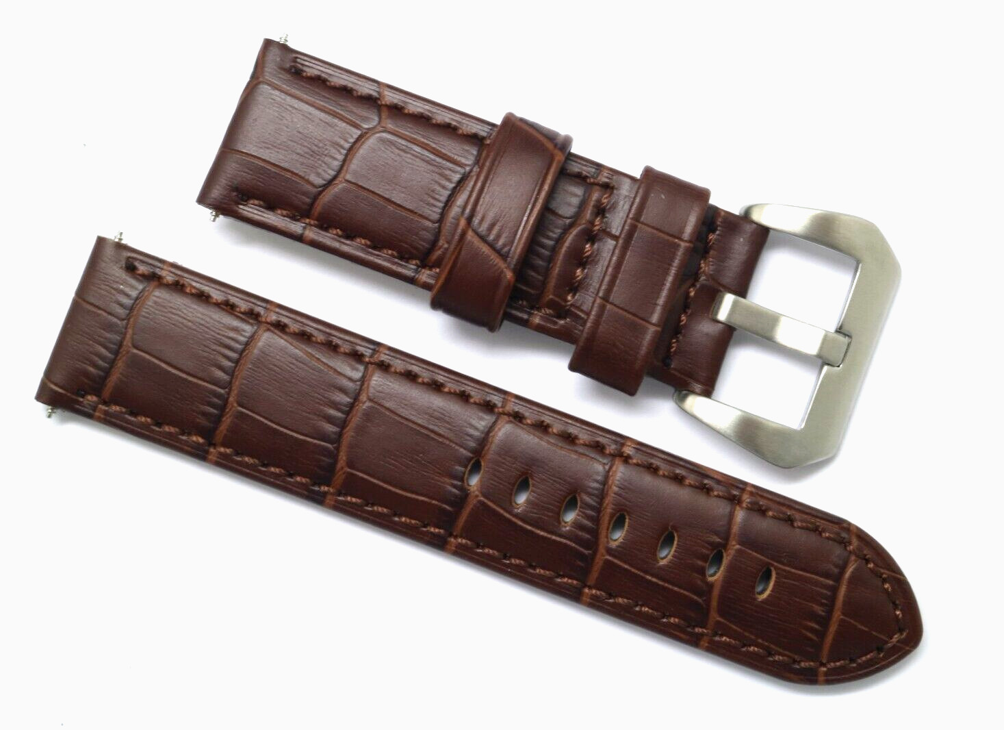 24mm Brown Croco Embossed Leather Replacement Watch Band – Invicta Lupah & Other
