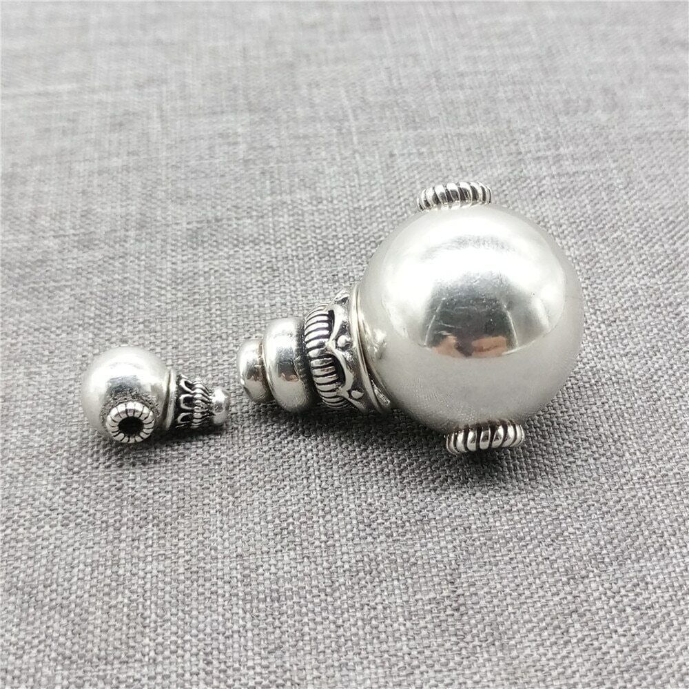 925 Sterling Silver Plain Guru Bead Prayer Mala 6mm 8mm 10mm 12mm 14mm 16mm 18mm