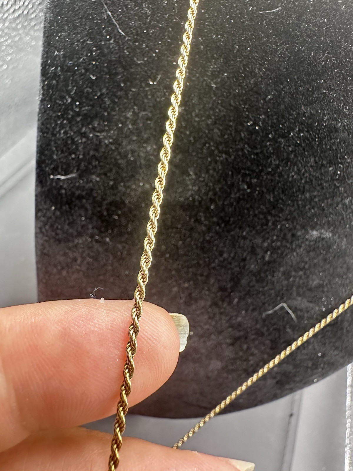 Danecraft 24K Gold Plated Sterling Silver 925 Rope Chain Necklace Italy