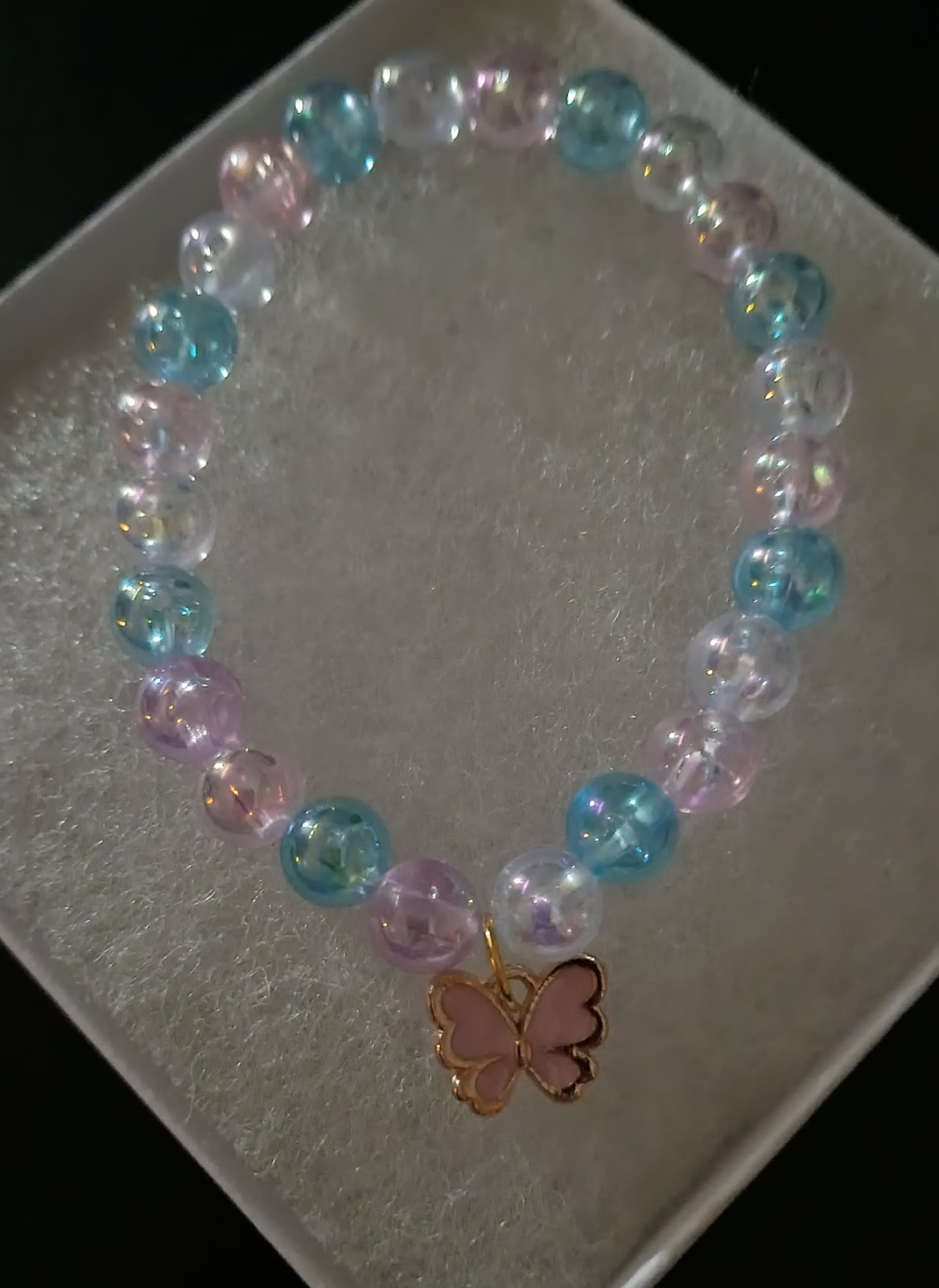 Stretch Bracelet Multi Color Beads Size