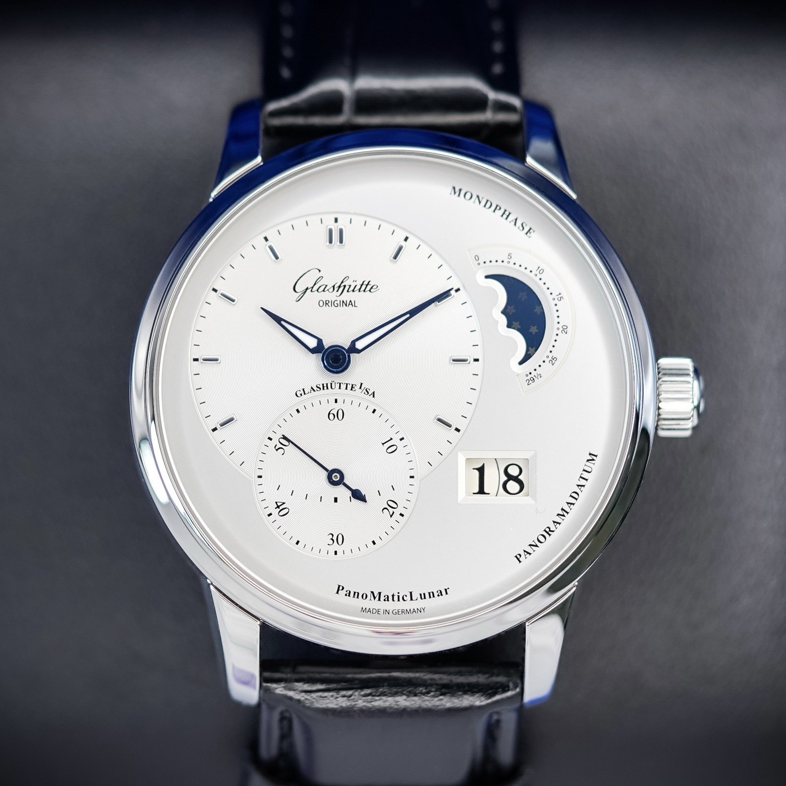 2025 Glashütte Original PanoMaticLunar 1-90-02-42-32-05 40mm Silver Box Papers