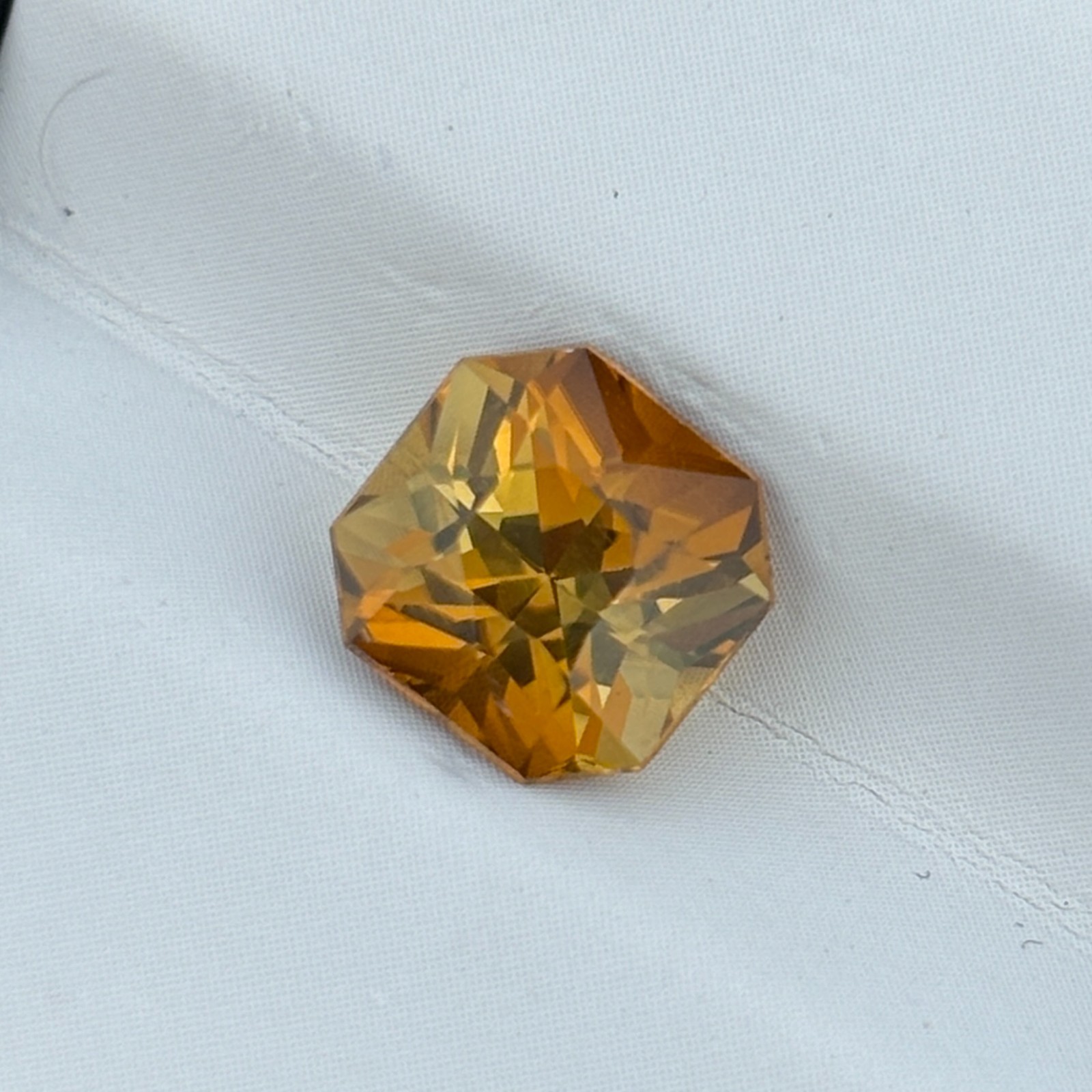 Natural Mustard Yellow Tourmaline 2.05ct Square Radiant | Congo | Gemstone