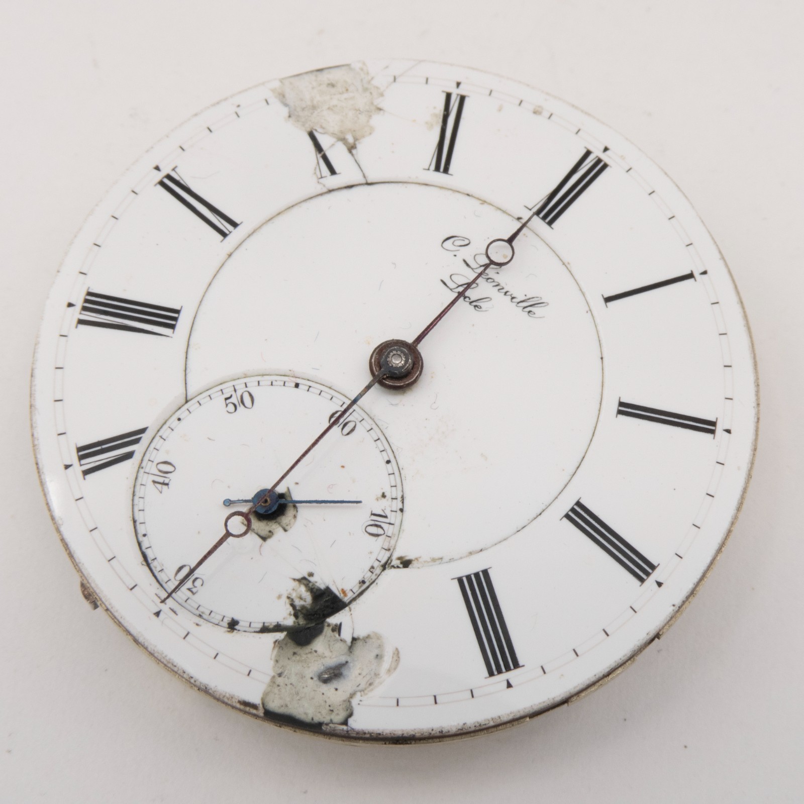 C. Leonville 41 x 10.3 mm Antique Pocket Watch Movement