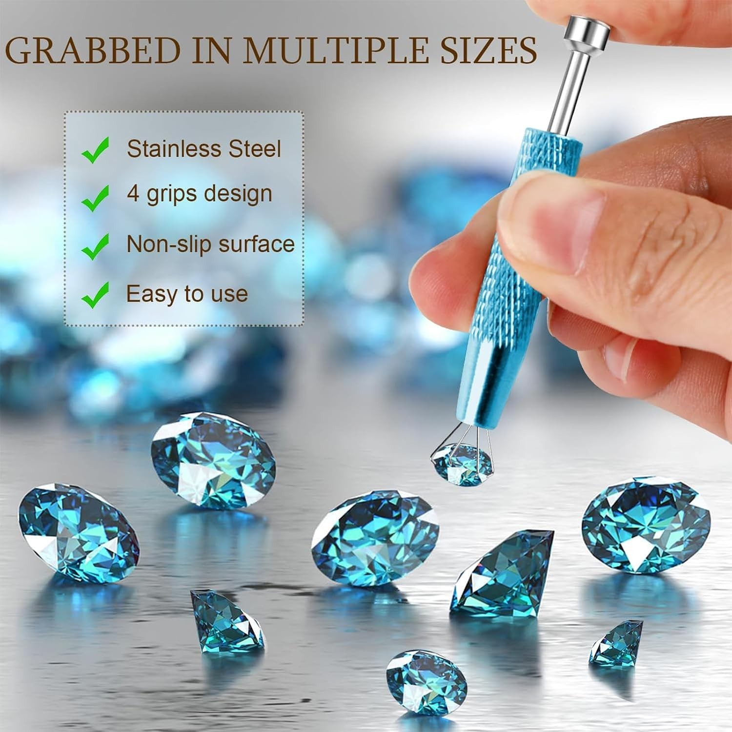 2Pcs Piercing Ball Grabber Tool for Changing Jewelry, Stianless Steel Flat Ba…