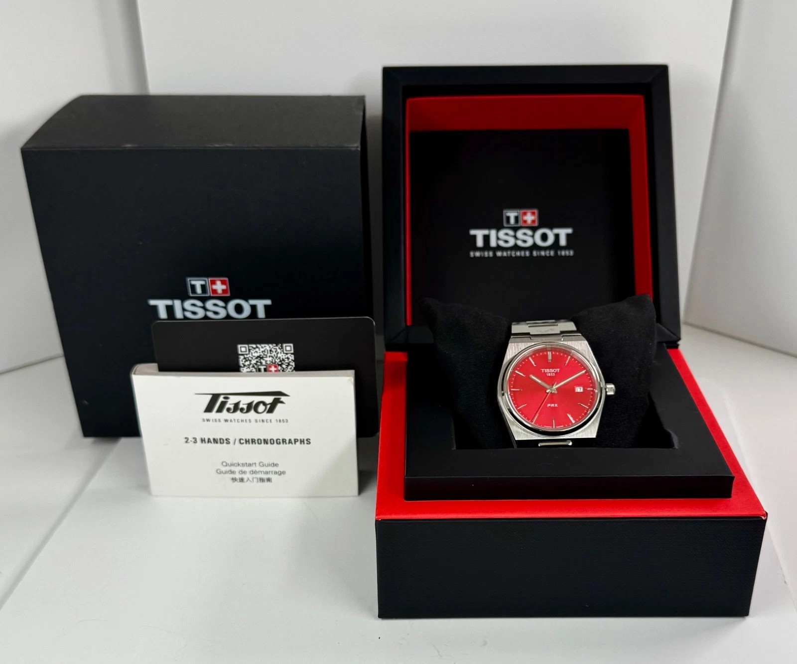 Tissot T137.410.11.421.00 PRX Red Dial Stainless Steel Men’s Watch 40mm