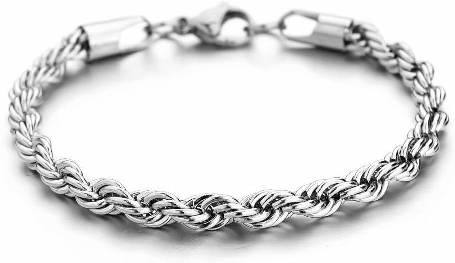 Versatile 8-Inch Twisted Chain Necklace – Unisex Stainless Steel Jewelry for All