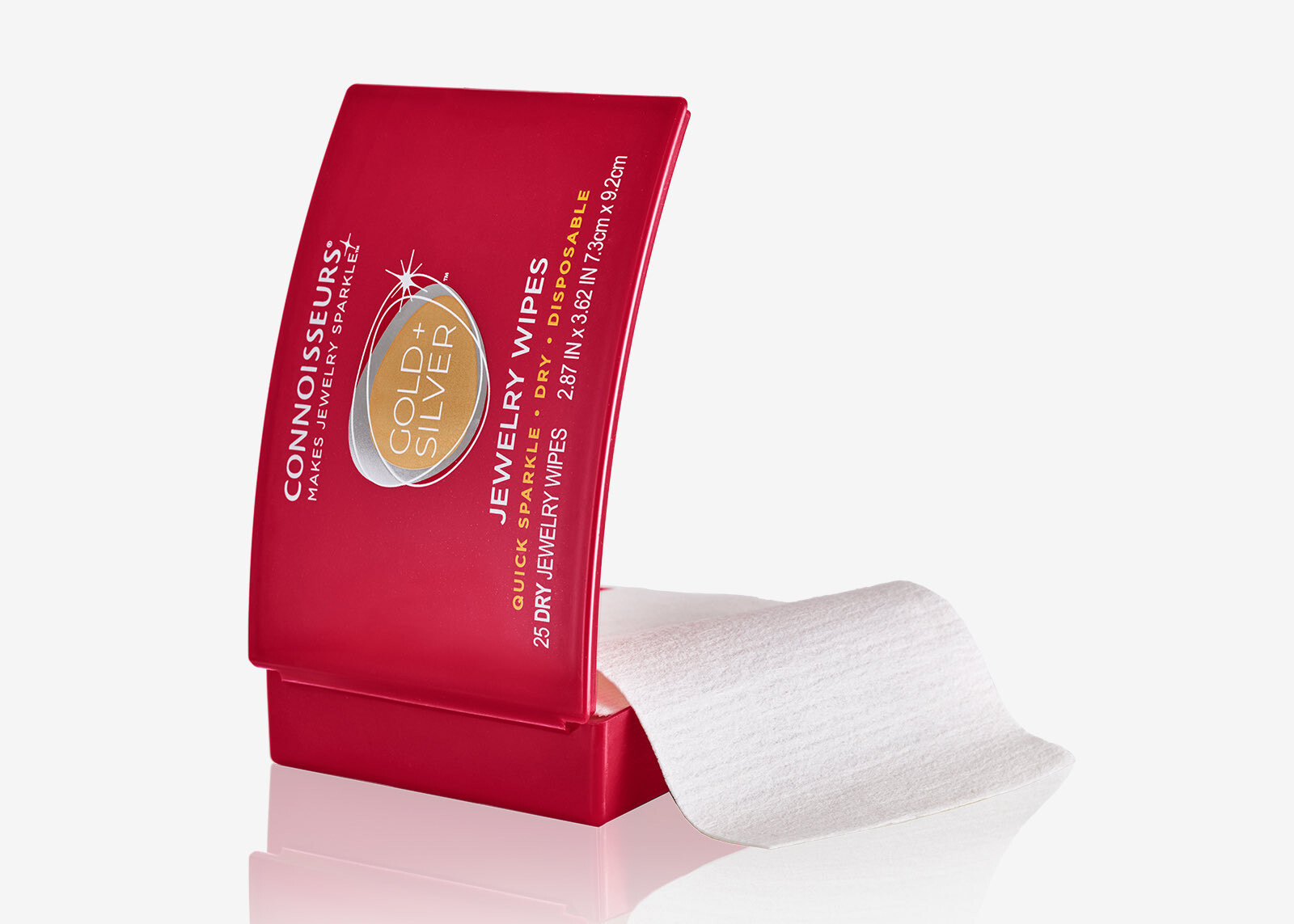 Connoisseurs Jewelry Cleaning Wipes Polish Gold Silver 6PK Disposable Dry Wipes