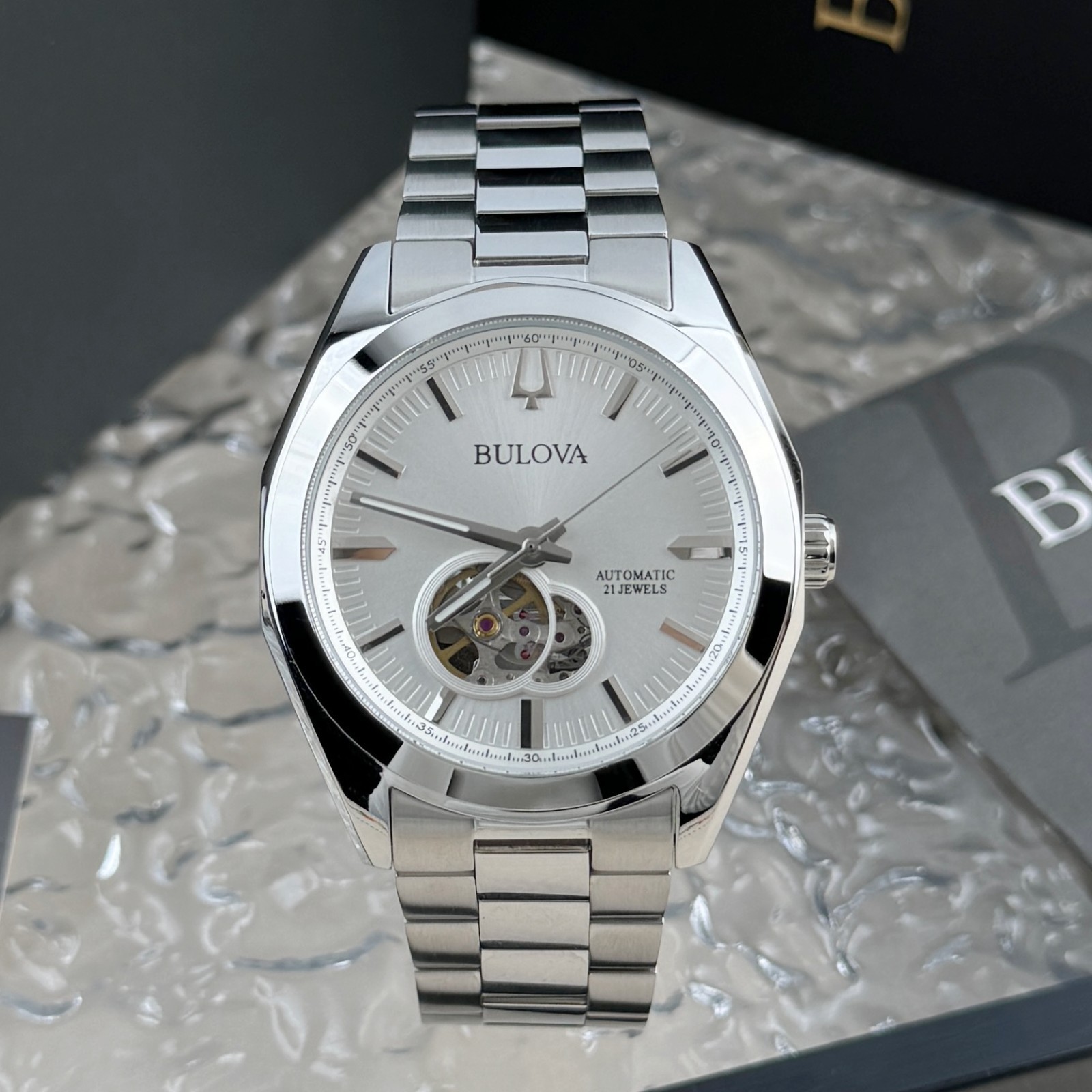 Bulova Classic Surveyor Automatic silver-tone Dial Men’s watch 96A274
