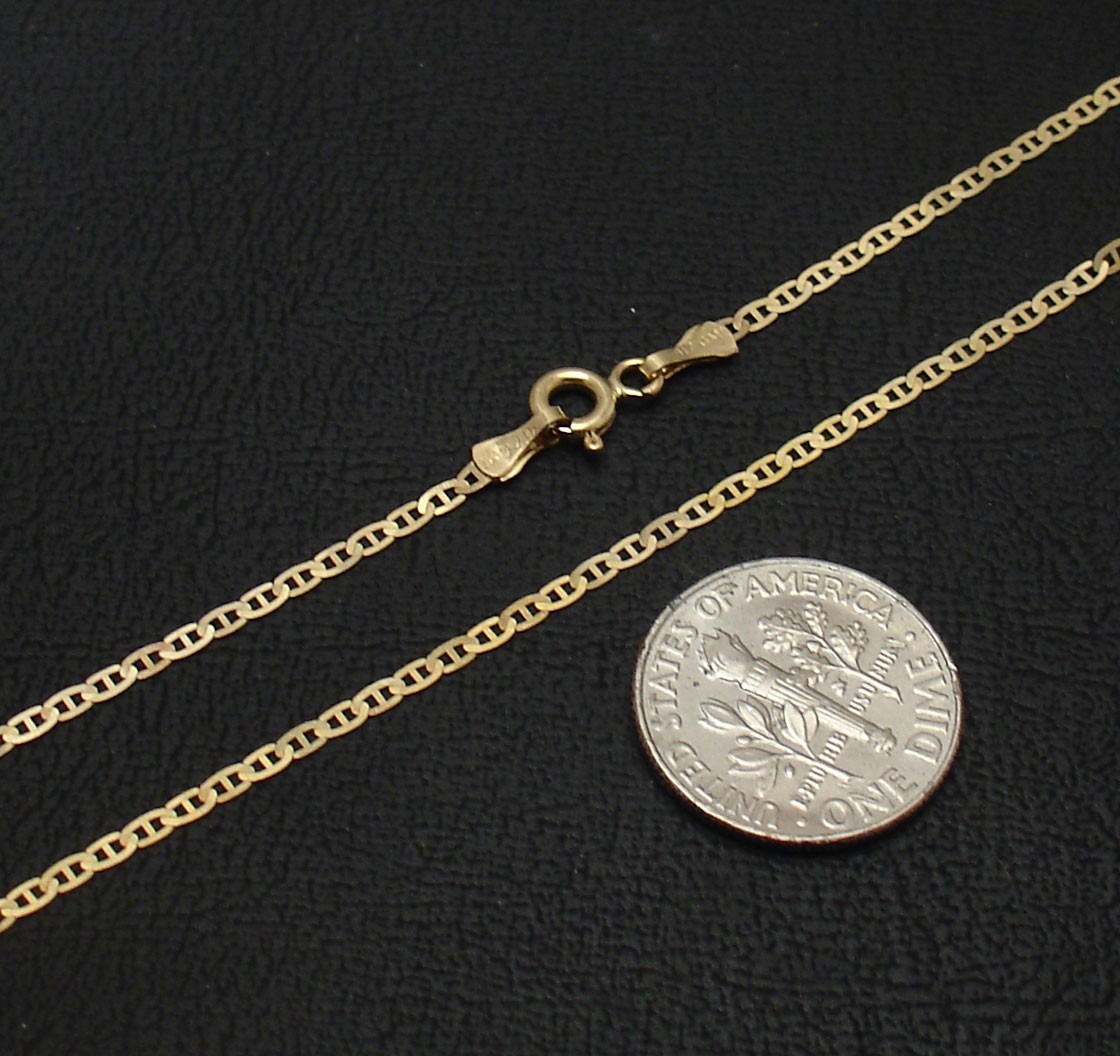 10″ Mariner Anchor Link Chain Ankle Bracelet Anklet Solid Real 10K Yellow Gold