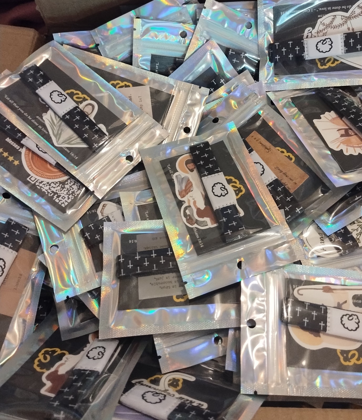 60 Pcs bulk NFC Daily Bible Verse LOVE LIKE JESUS Bracelets Wristbands unisex
