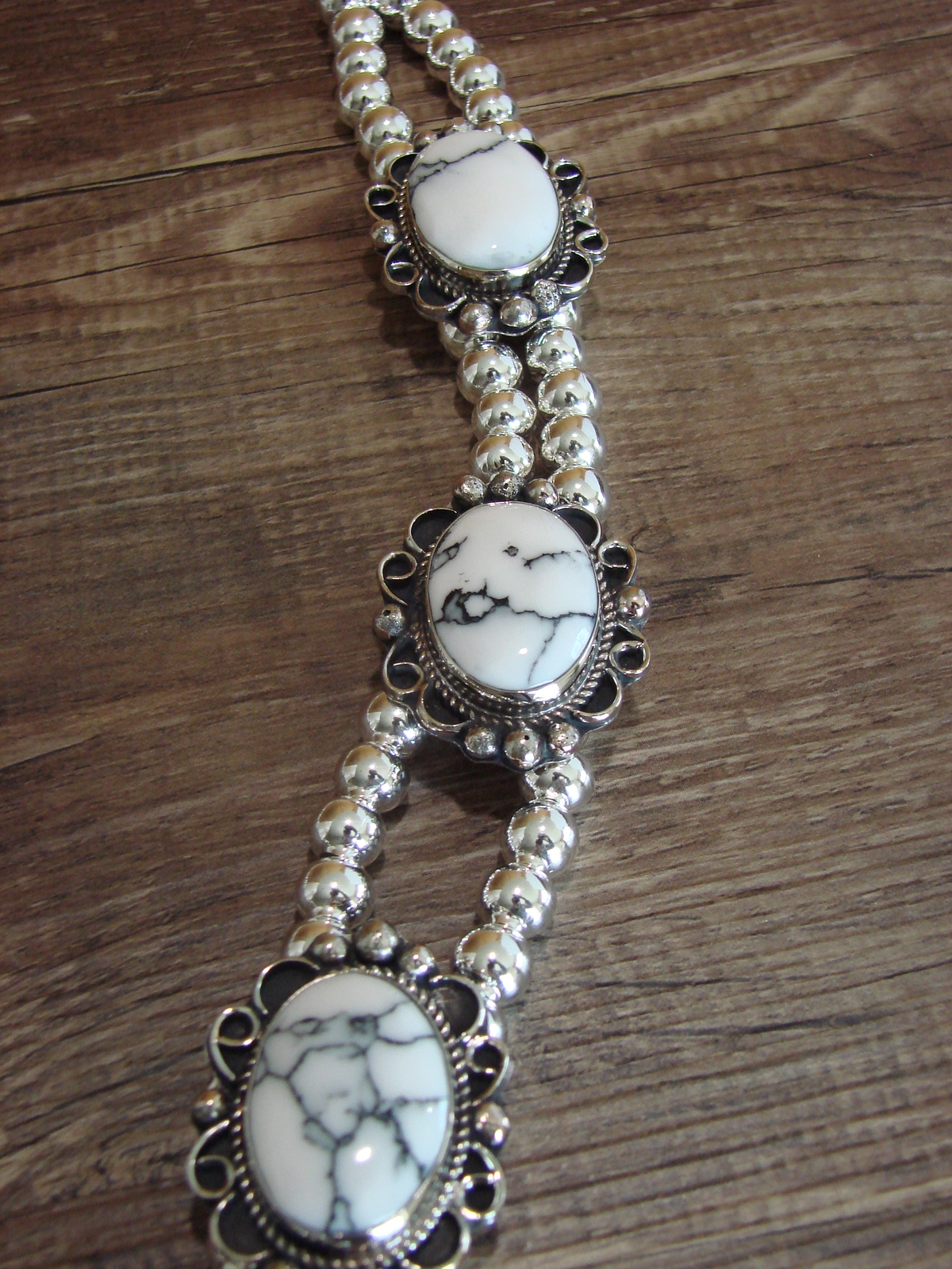 Navajo Nickel Silver & White Howlite Necklace – Cleveland