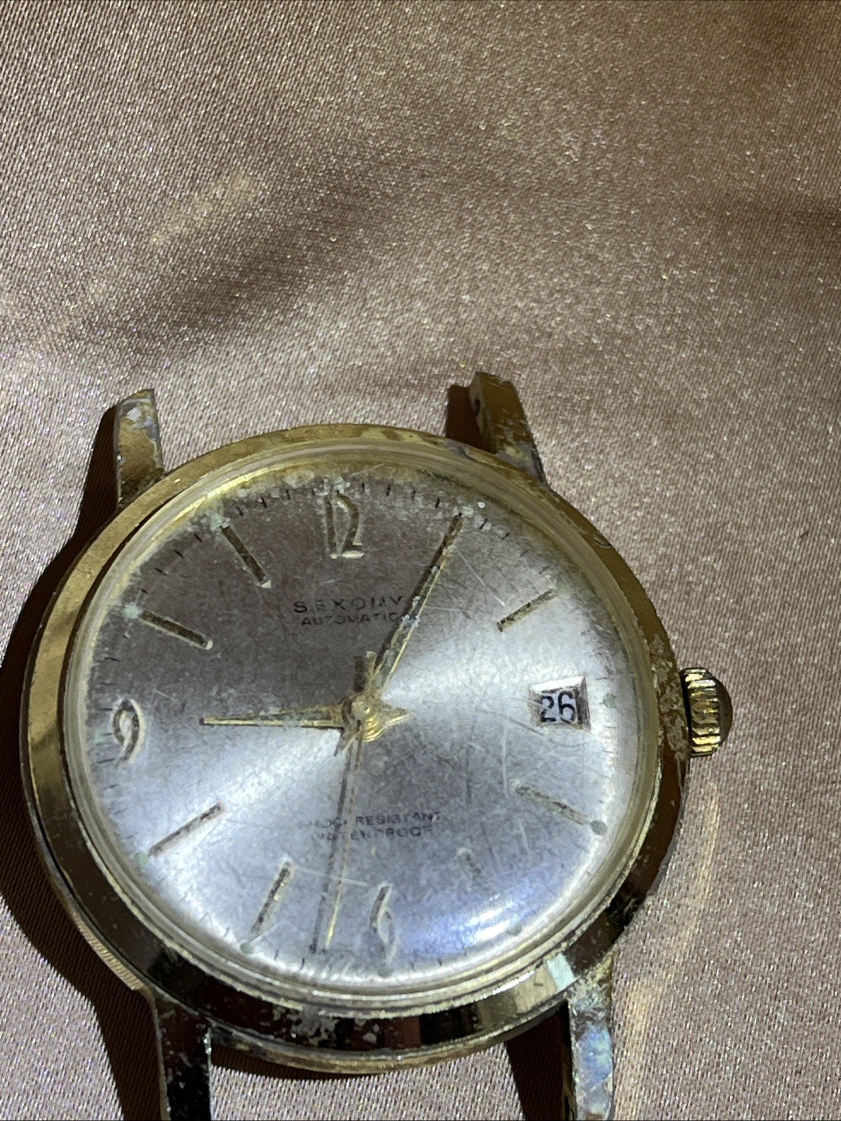 1960s Saxony Watch Co. Automatic Watch – One Jewel – For Parts Not Working