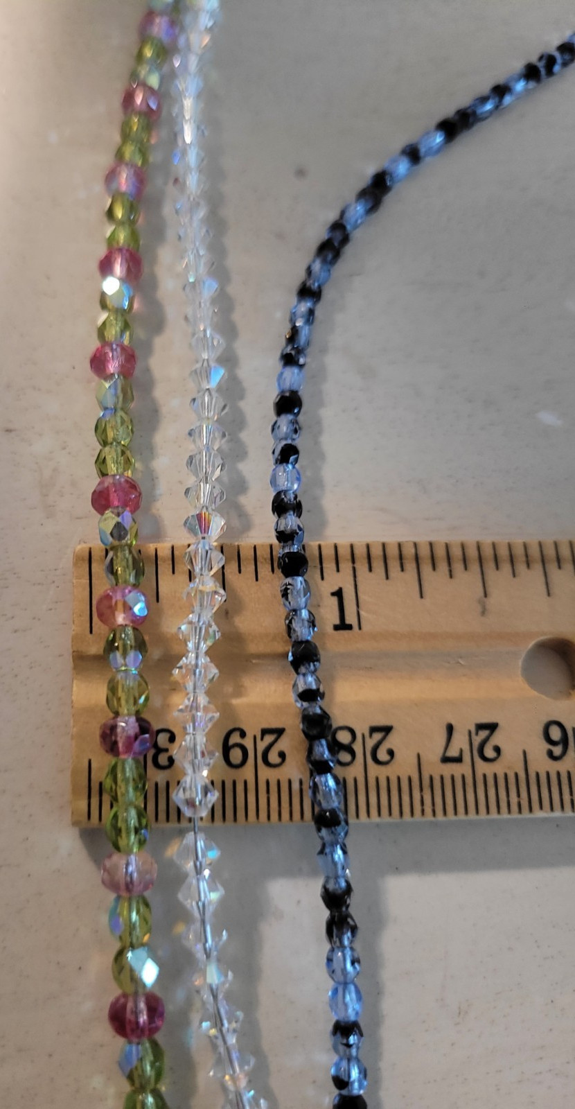 Lot of 3 925 Silver Crystal Beaded Ankle Bracelets 9-9.5″ long
