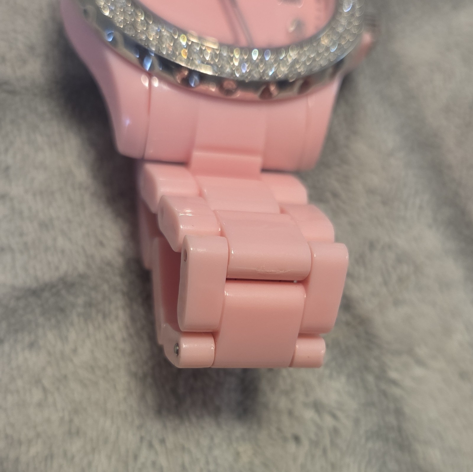 ToyWatch Women’s Pink Analog Quartz Watch, Plastic Bracelet, Date, 50m 5 ATM