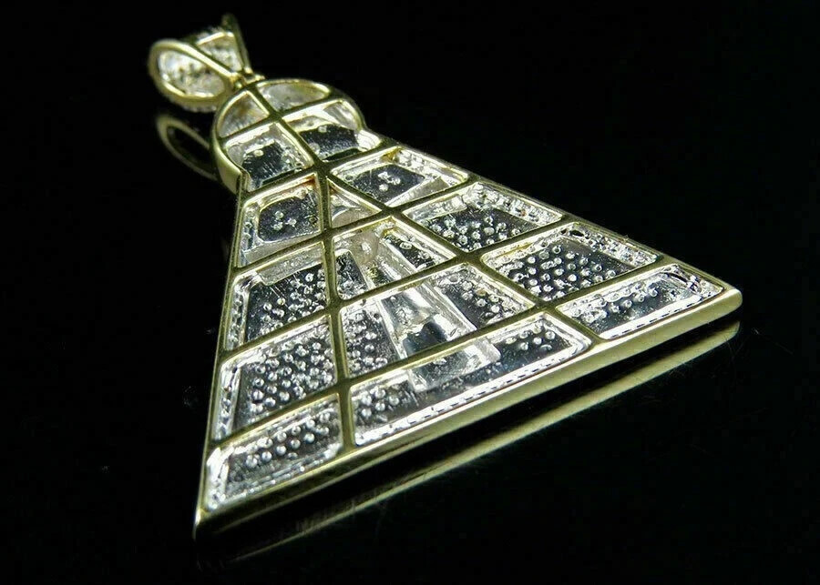 2Ct Lab Created Diamond Ankh Cross Pendant 14K Yellow Gold Plated Free Chain