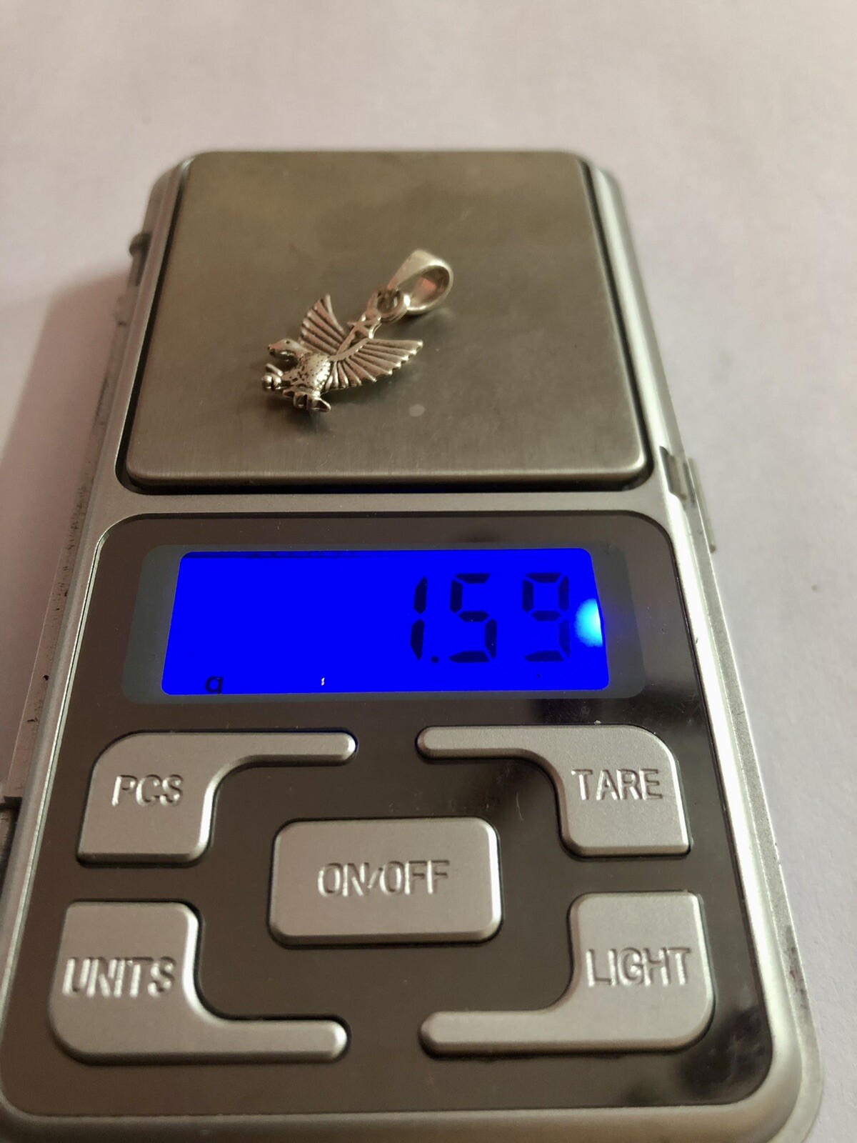 Artisan Crafted 925 Sterling Silver FLYING EAGLE Pendant Oxidized Handmade 1.6gm