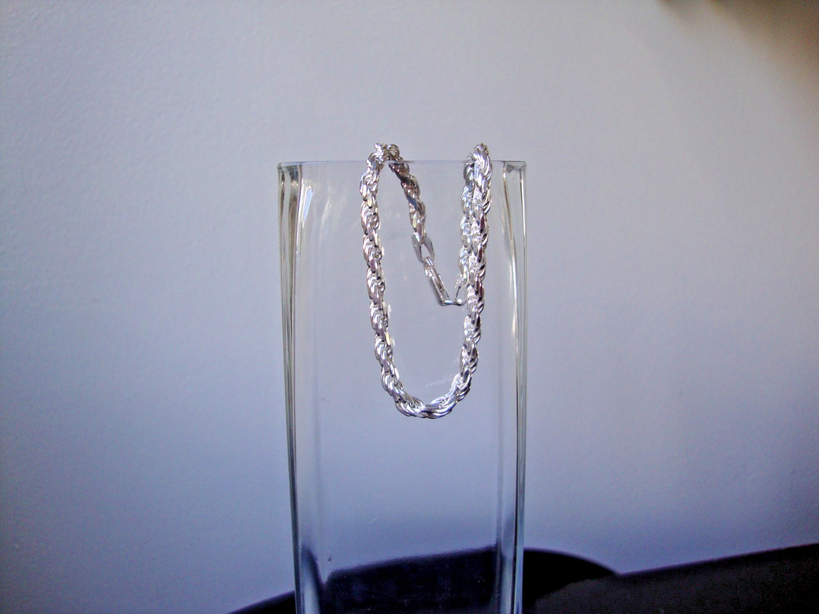 VTG FINE ITALIAN STERLING SILVER STAMPED 925 3MM WIDE WHEAT CHAIN 7.75″ BRACELET