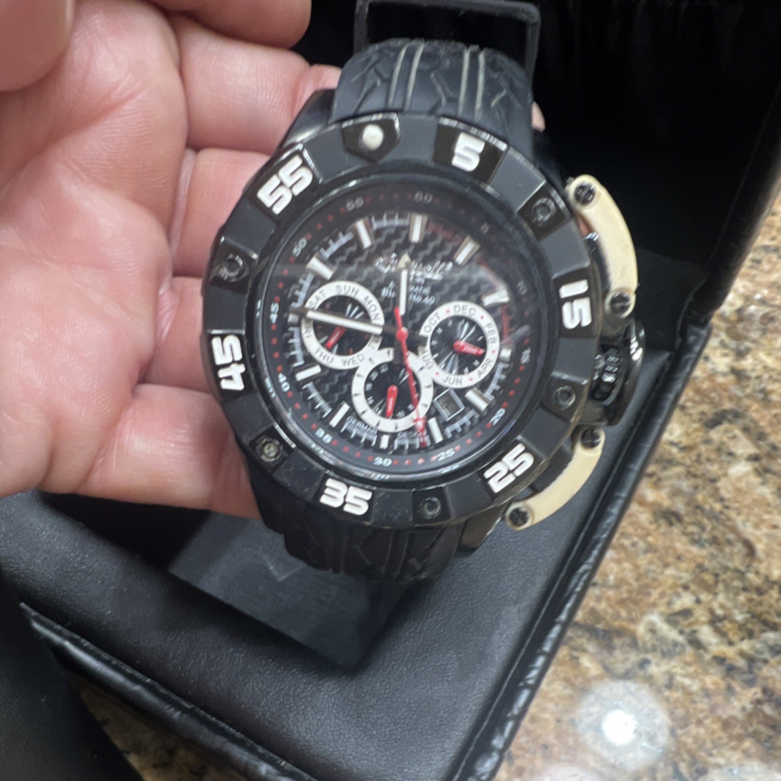 Ingersoll Bison No. 40 Men’s Quartz Chronograph Limited Edition 50mm Black Box