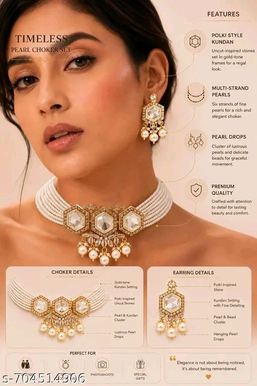 Indian Bollywood Designer Gold Plated Necklace Earring Jewellery Set
