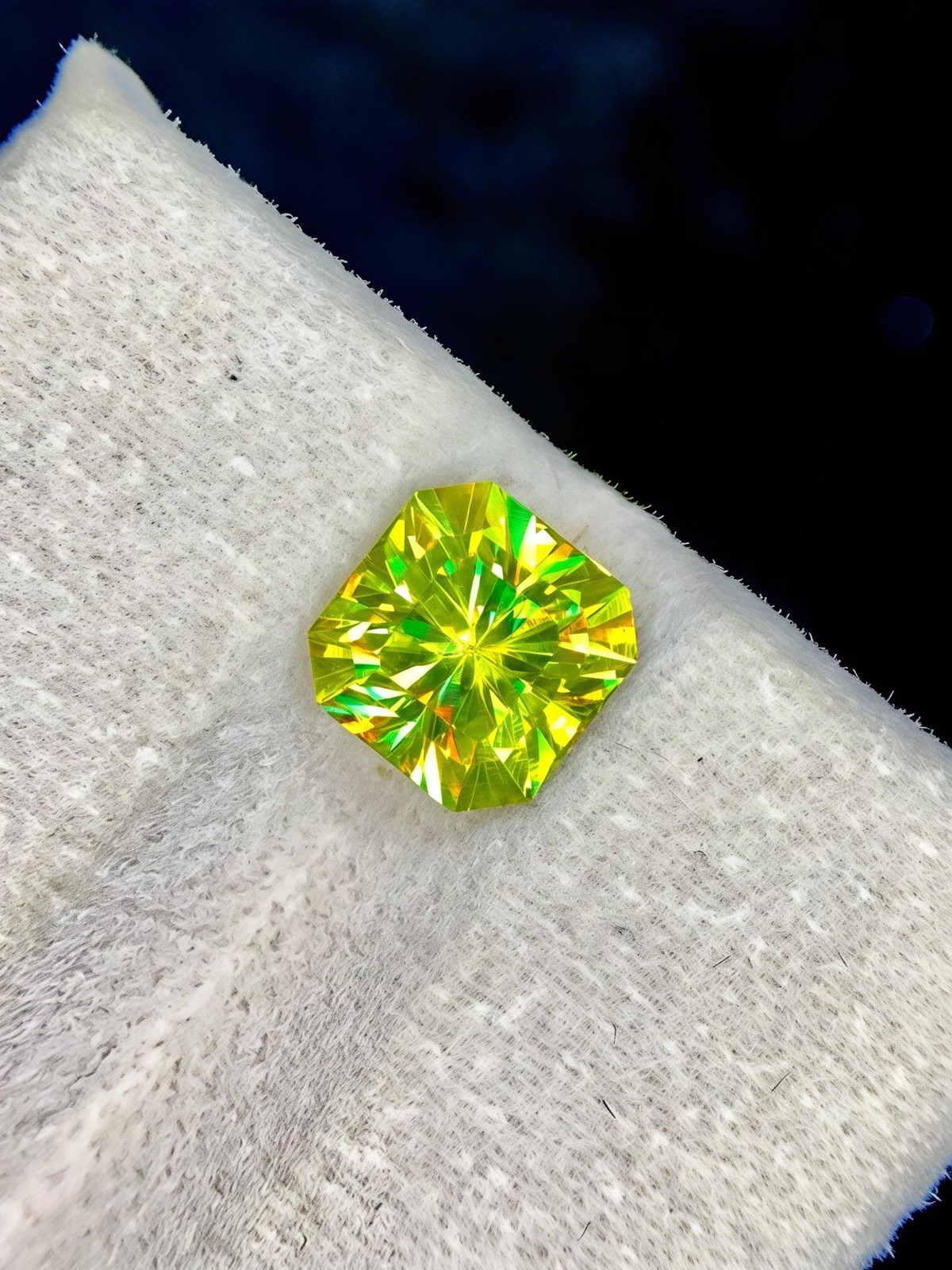 Natural Full Fire Sphene Titanite 5 Ct Asscher Cut Certified Loose Gemstone