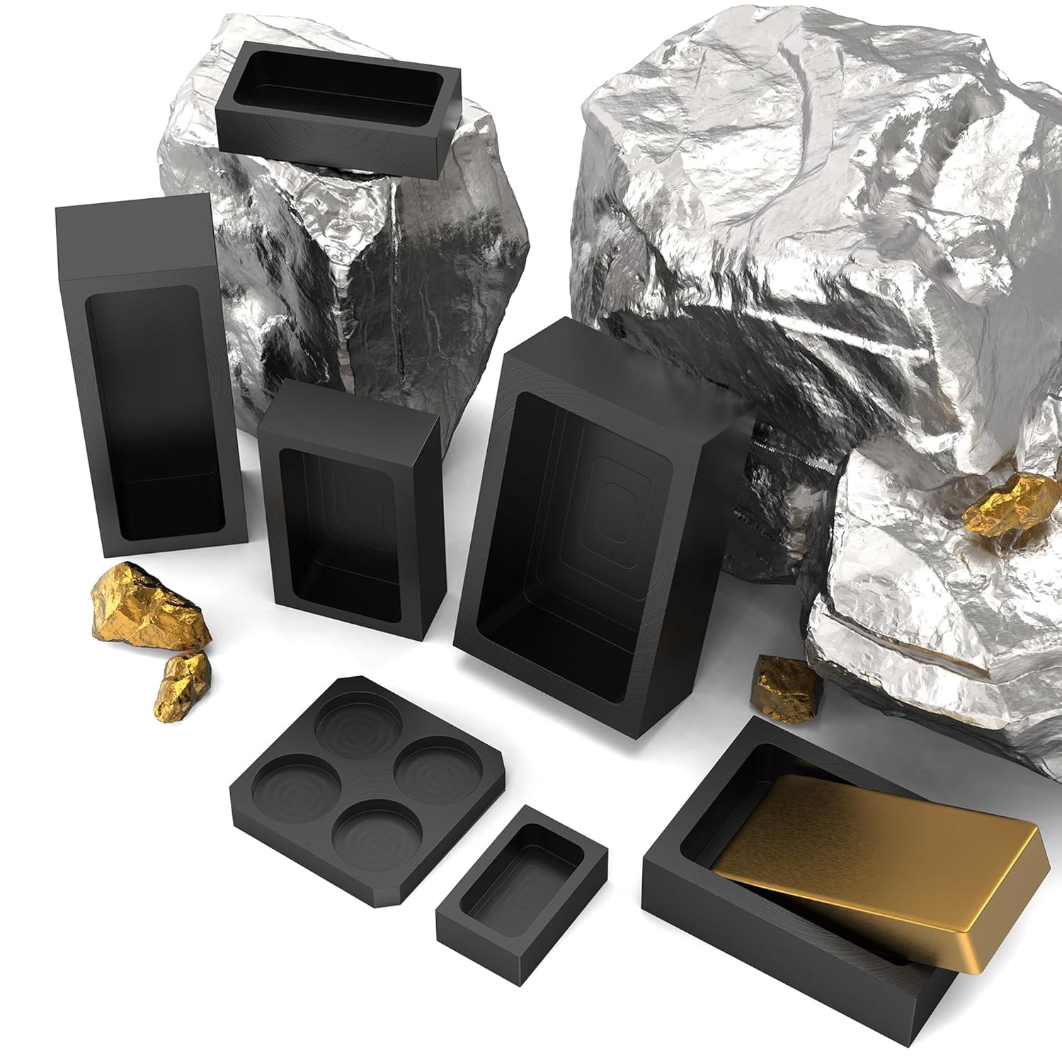 MMasters 2.5kg Premium Graphite Ingot Mold for Metal Casting – High-Purity Mater