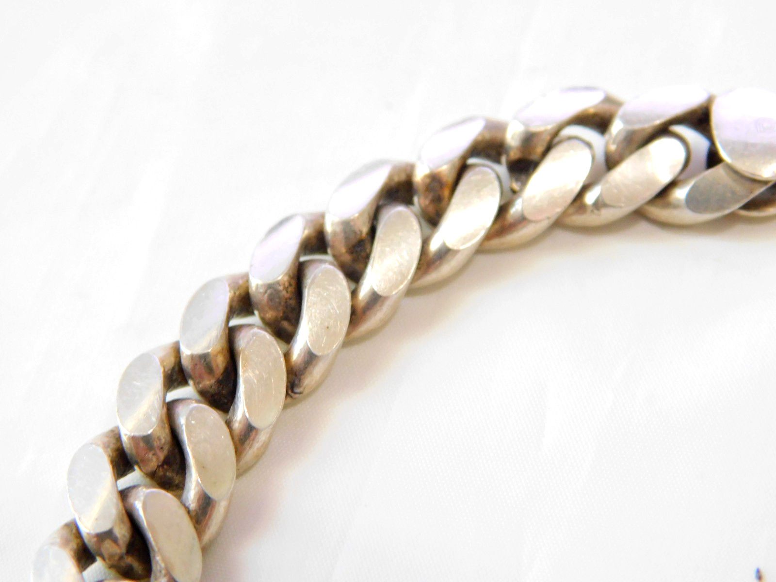 Vintage Italy 925 Sterling Silver Cuban Link Bracelet 7.75″ 36.6g Heavy Unisex