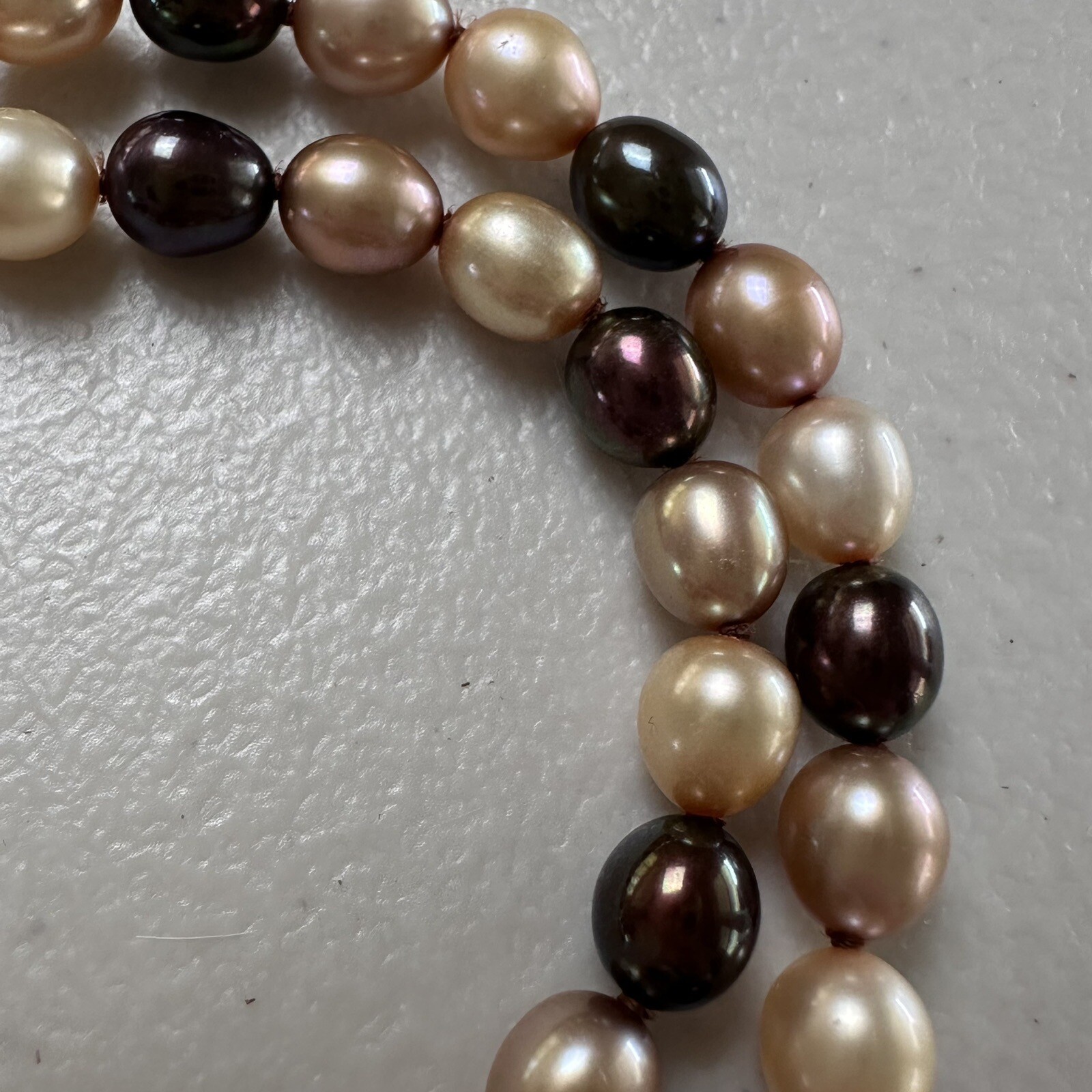HONORA PEARL NECKLACE GOLDEN BROWN CREAM CHAMPAGNE WINE Chocolate Multicolor