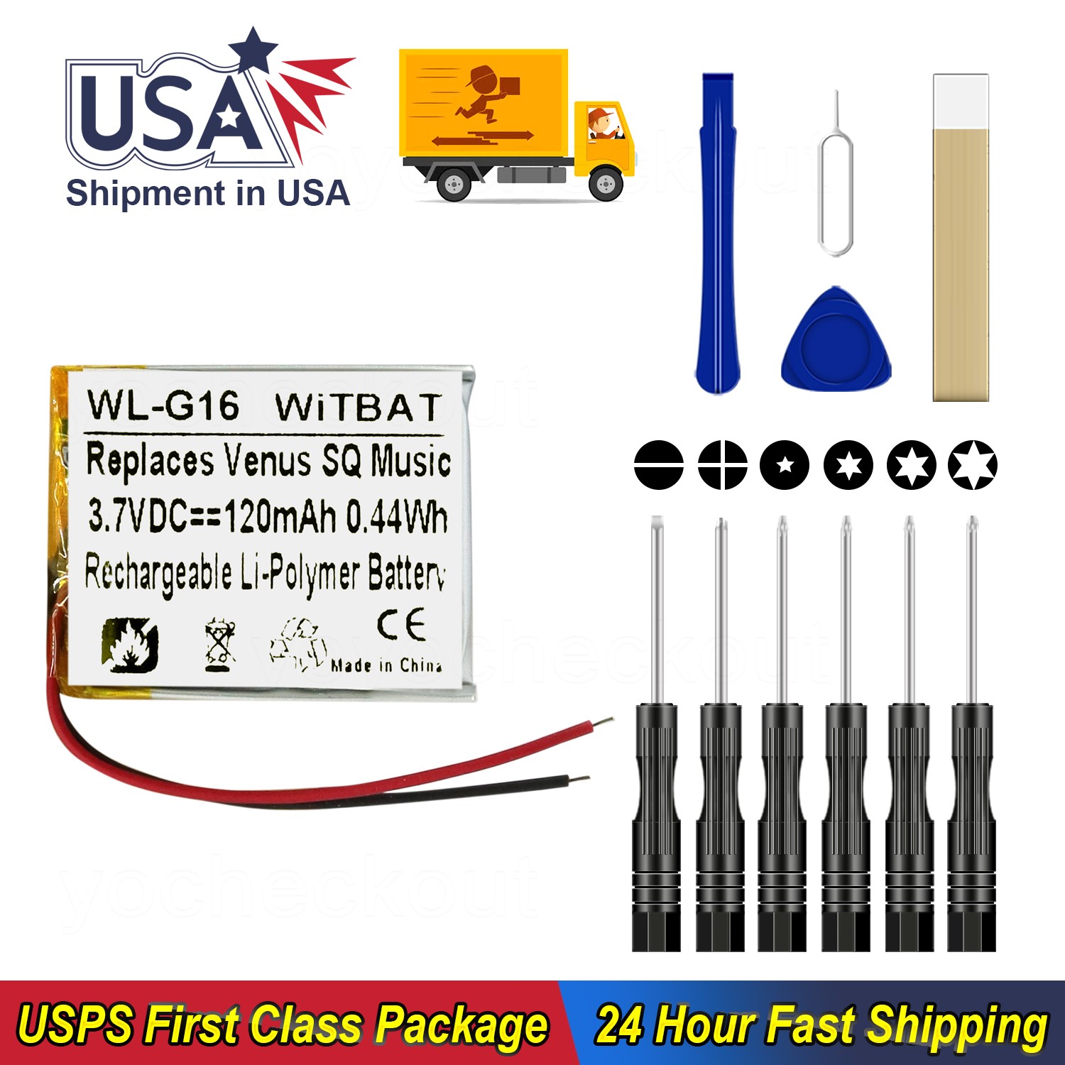 361-00136-10 361-00136-21 Battery 120mAh For Garmin Venu SQ Music GPS Smartwatch