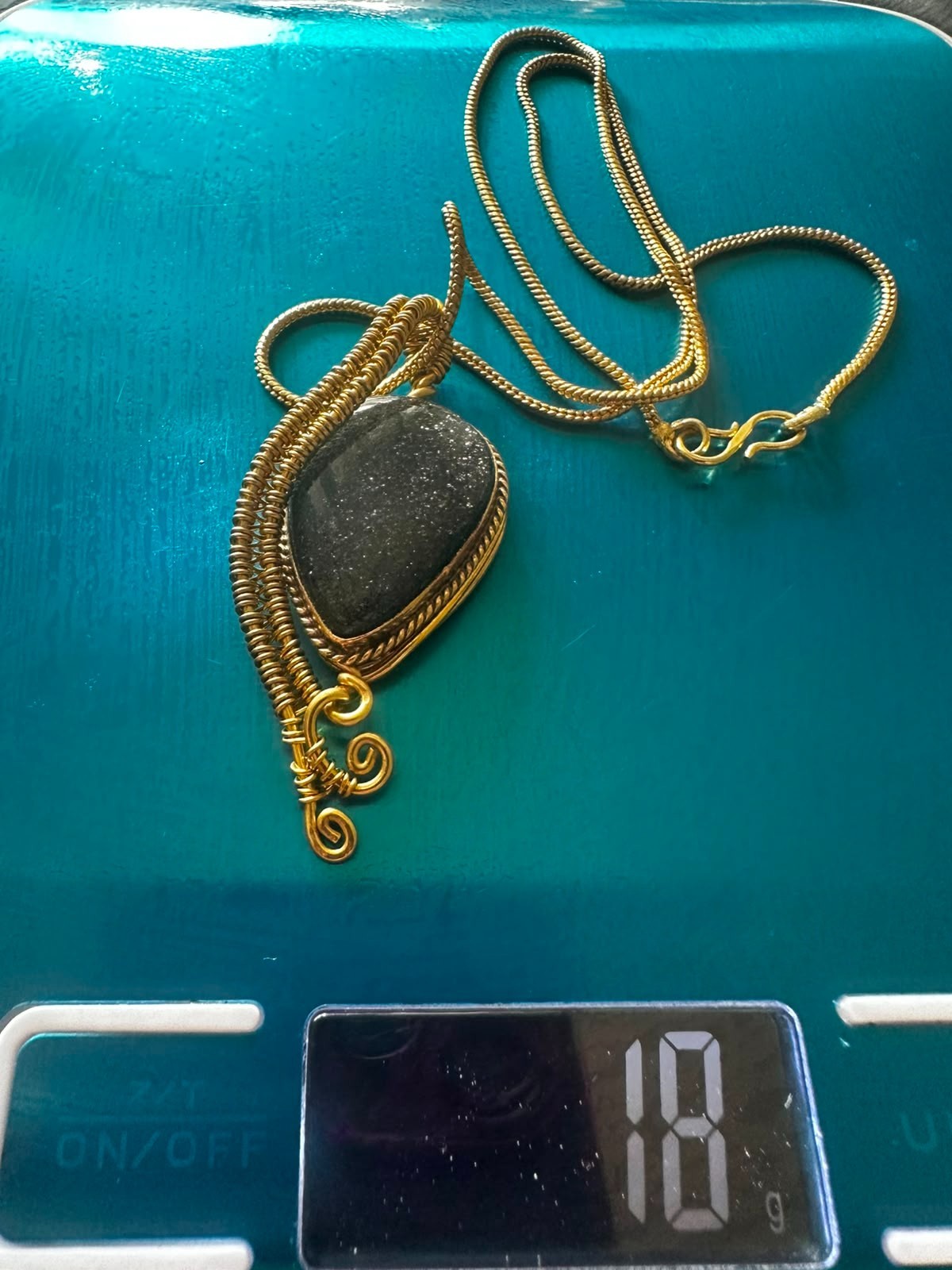 Handmade Spanish Copper Agate Necklace Artisan Boho Vintage Style