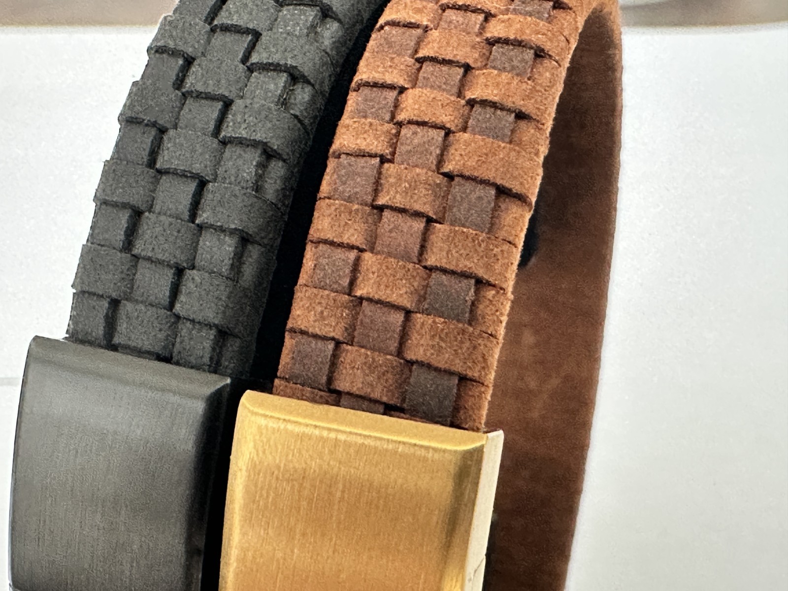 Men’s Genuine Leather Bracelet Braided 21cm with Magnetic Clasp – Black or Brown