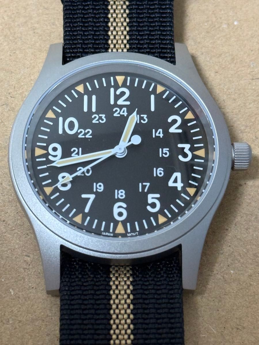 Militard ML05B 38mm Quartz Miyota 2035 Sapphire 100m Military New From Japan