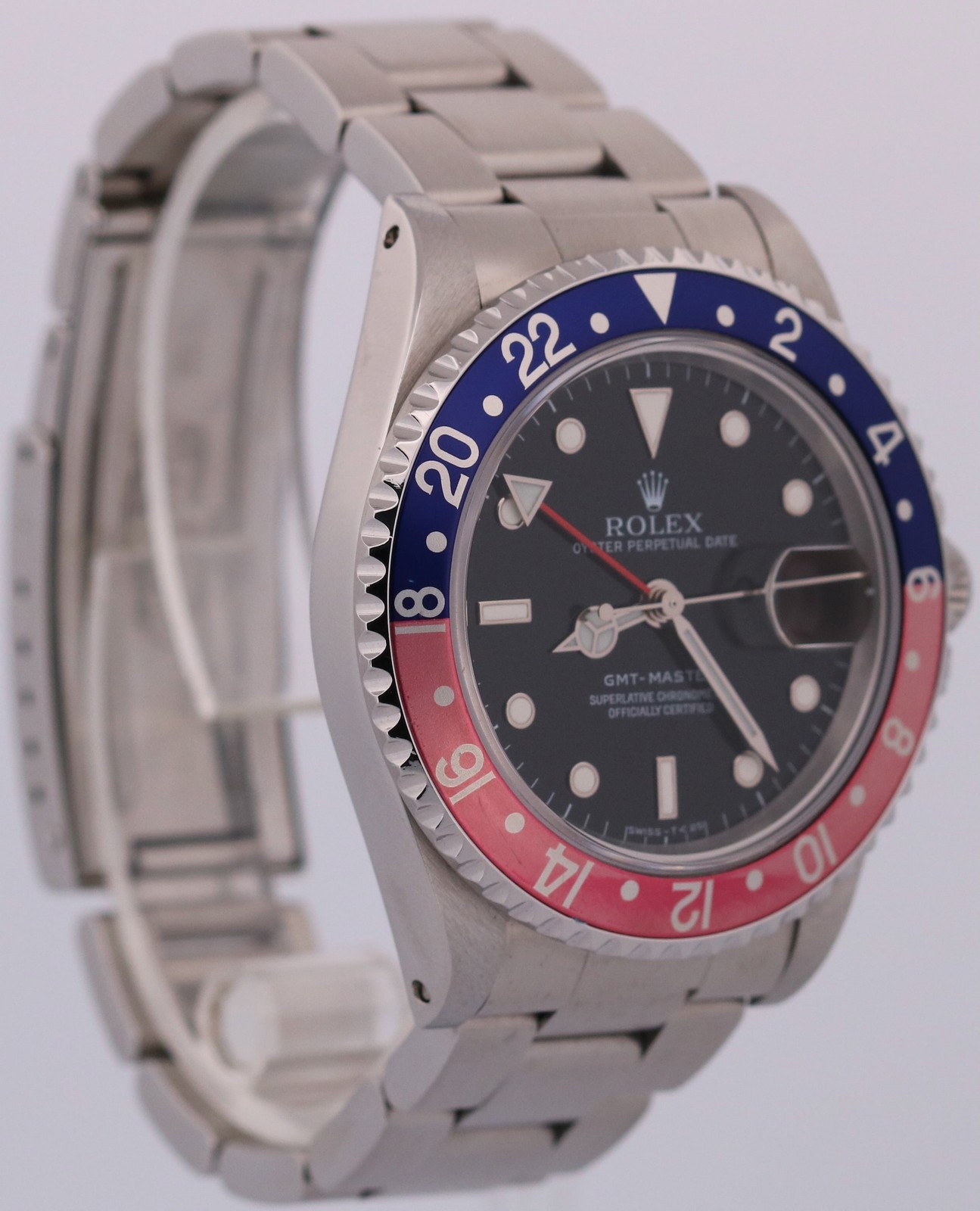 2024 CPO Rolex GMT-Master FADED PEPSI Blue Red OYSTER Stainless Steel 40mm 16700
