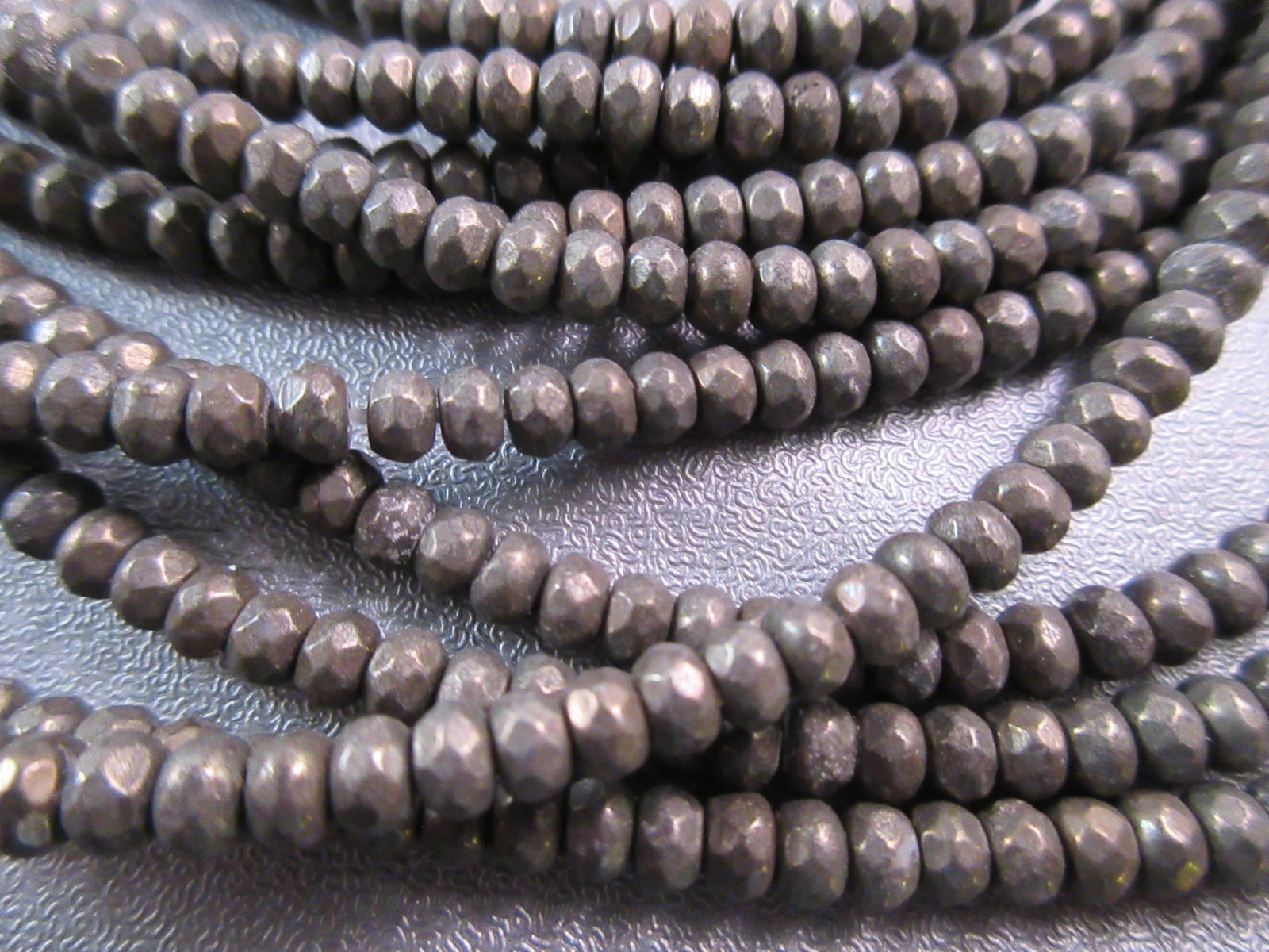 Black Pyrite Faceted Roundel 4mm Beads 140pcs