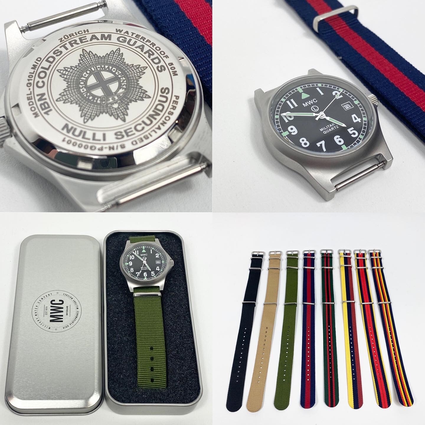 18mm 20mm Universal Military Nylon Watch Strap British Army Regimental Colours