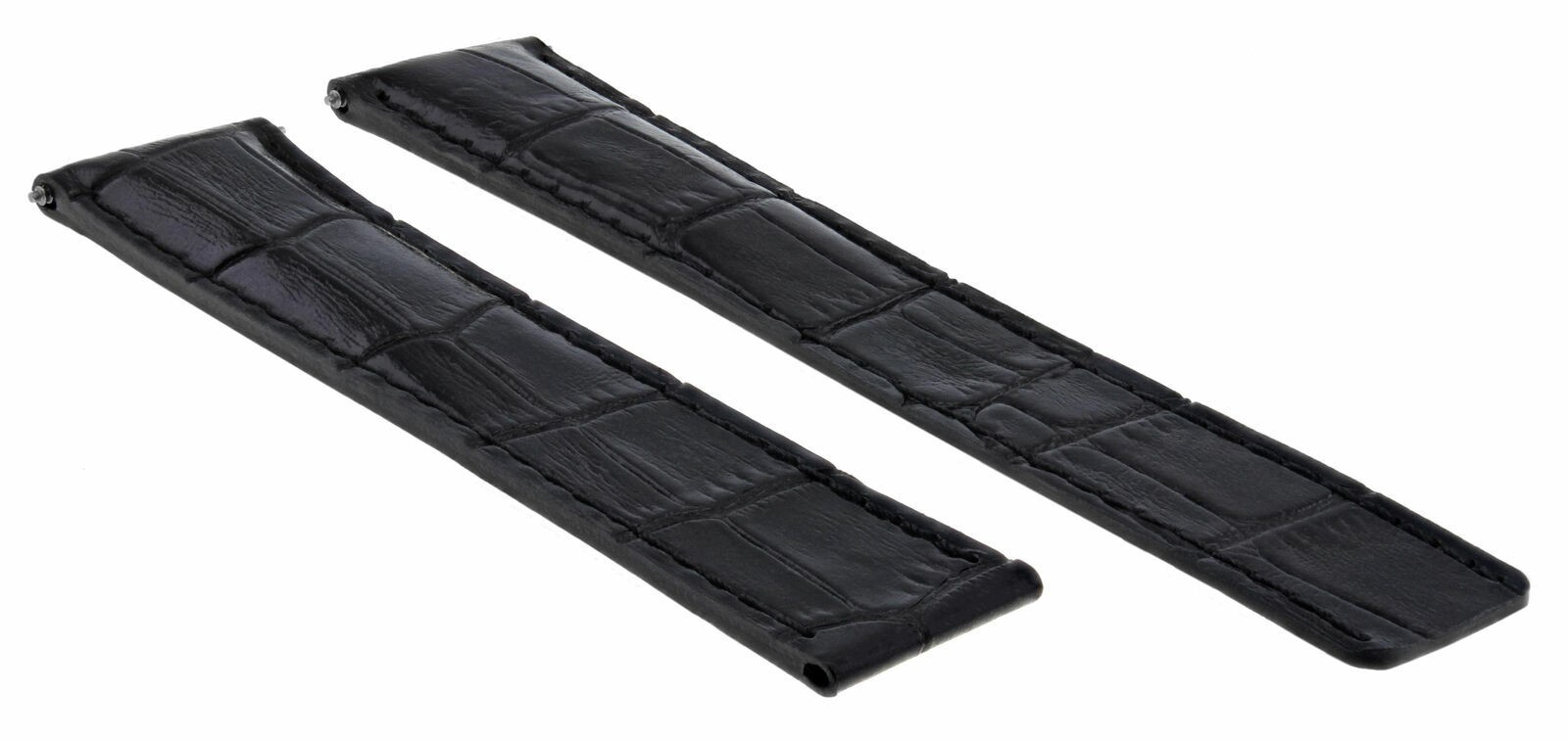 18MM LEATHER WATCH BAND STRAP FOR TAG HEUER F1 FORMULA DEPLOYMENT CLASP BLACK