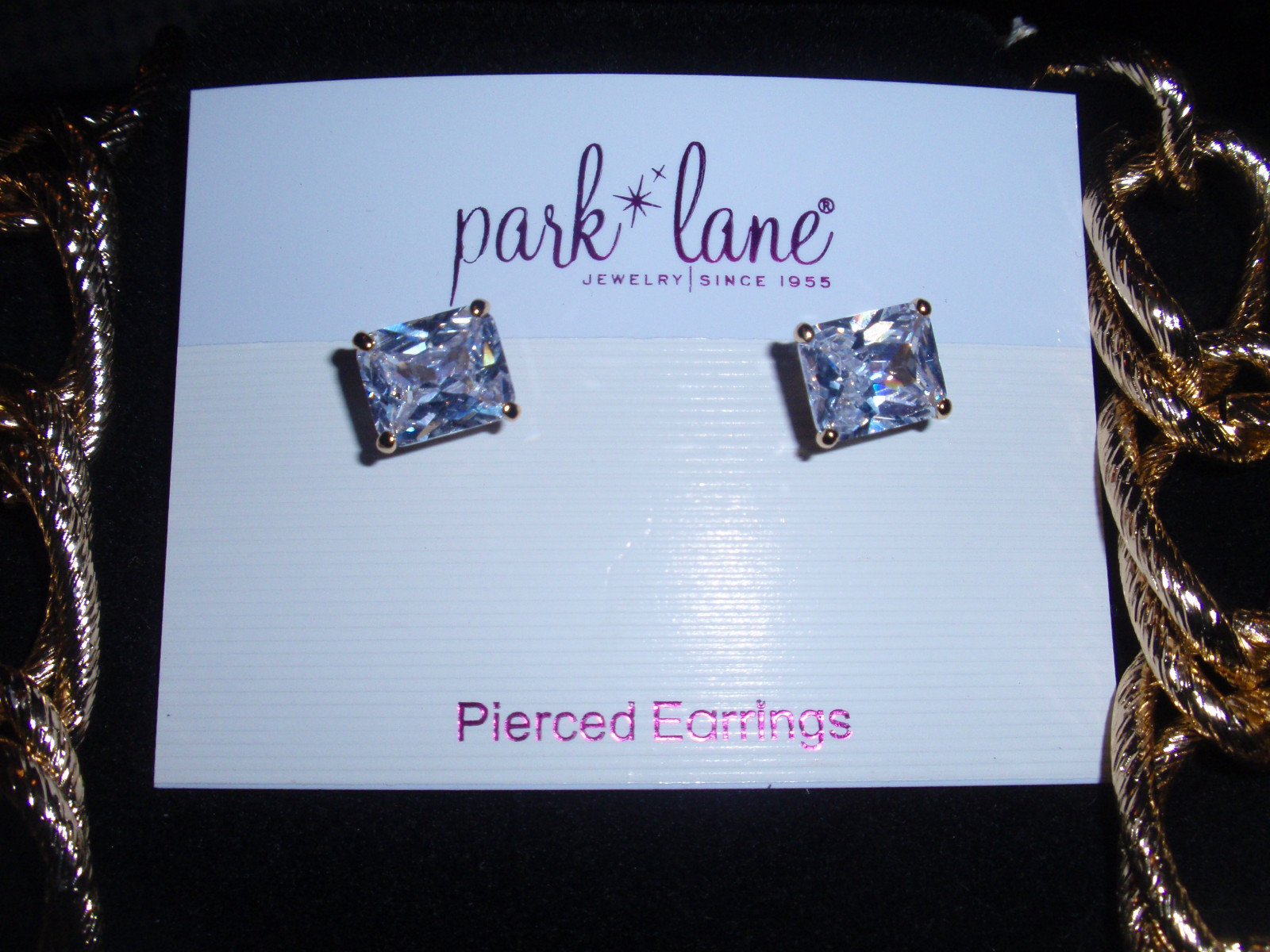 Park Lane Jewelry “LIV” Necklace & “VIVID” Earrings, Goldtone, CZ’s, NEW!