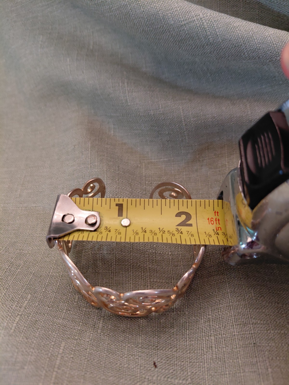 Ross Simons Sterling Silver 925 Wide Cuff Bracelet Open Scroll