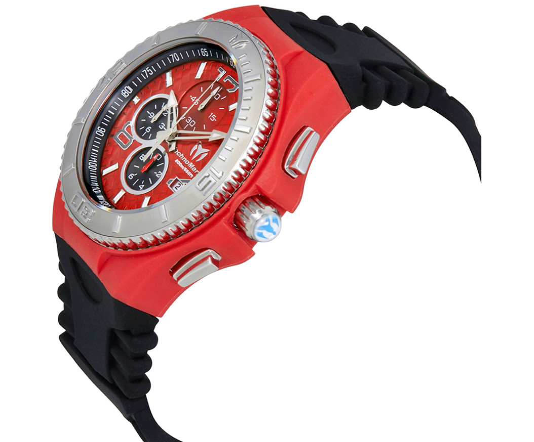 TechnoMarine Cruise JellyFish Men’s 46mm Red Weave Dial Chrono Watch TM-115113